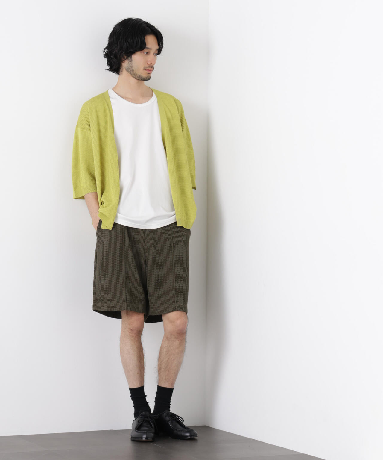 ジャガードニットソーショートパンツ（セットアップ可）
