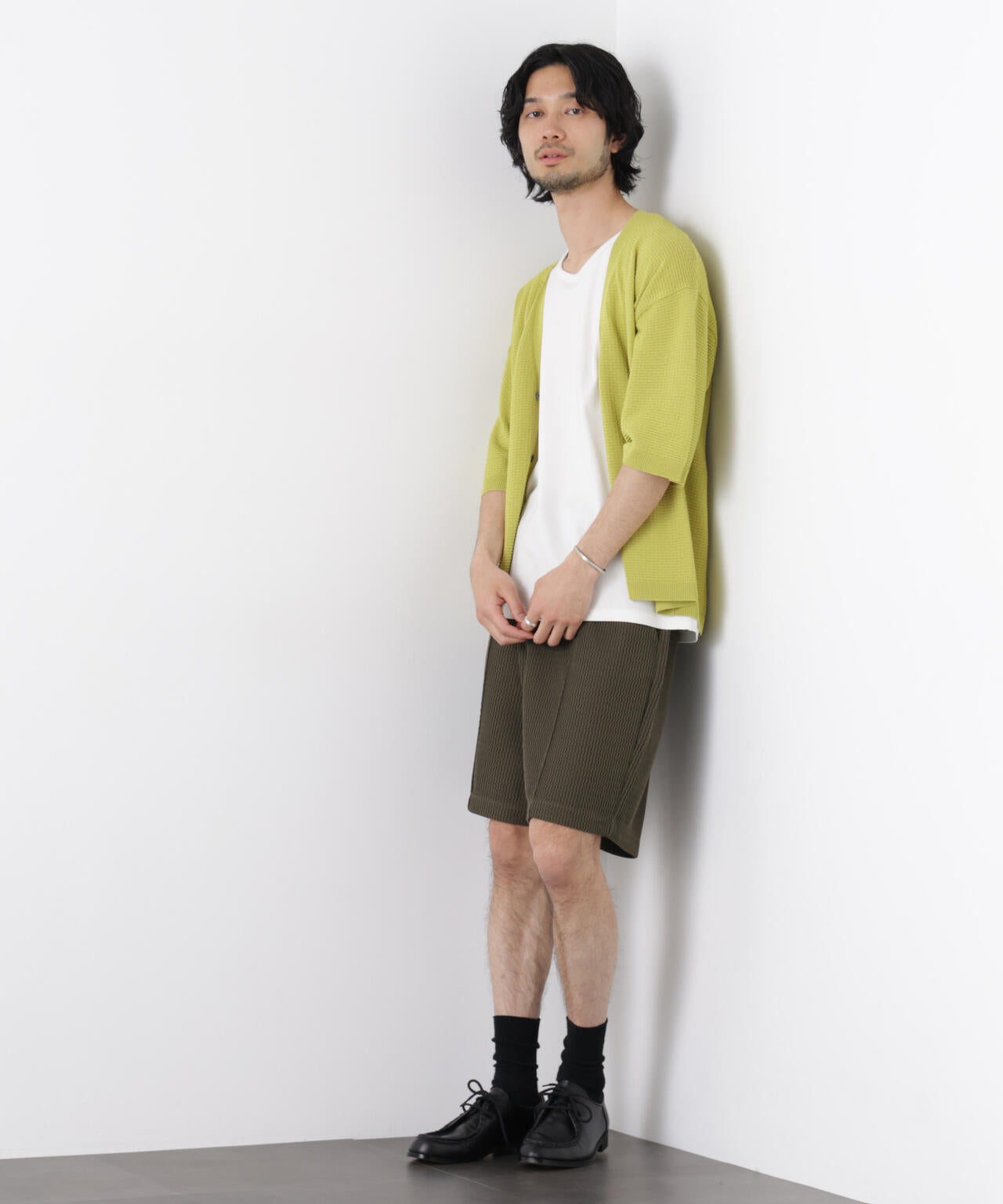 ジャガードニットソーショートパンツ（セットアップ可）