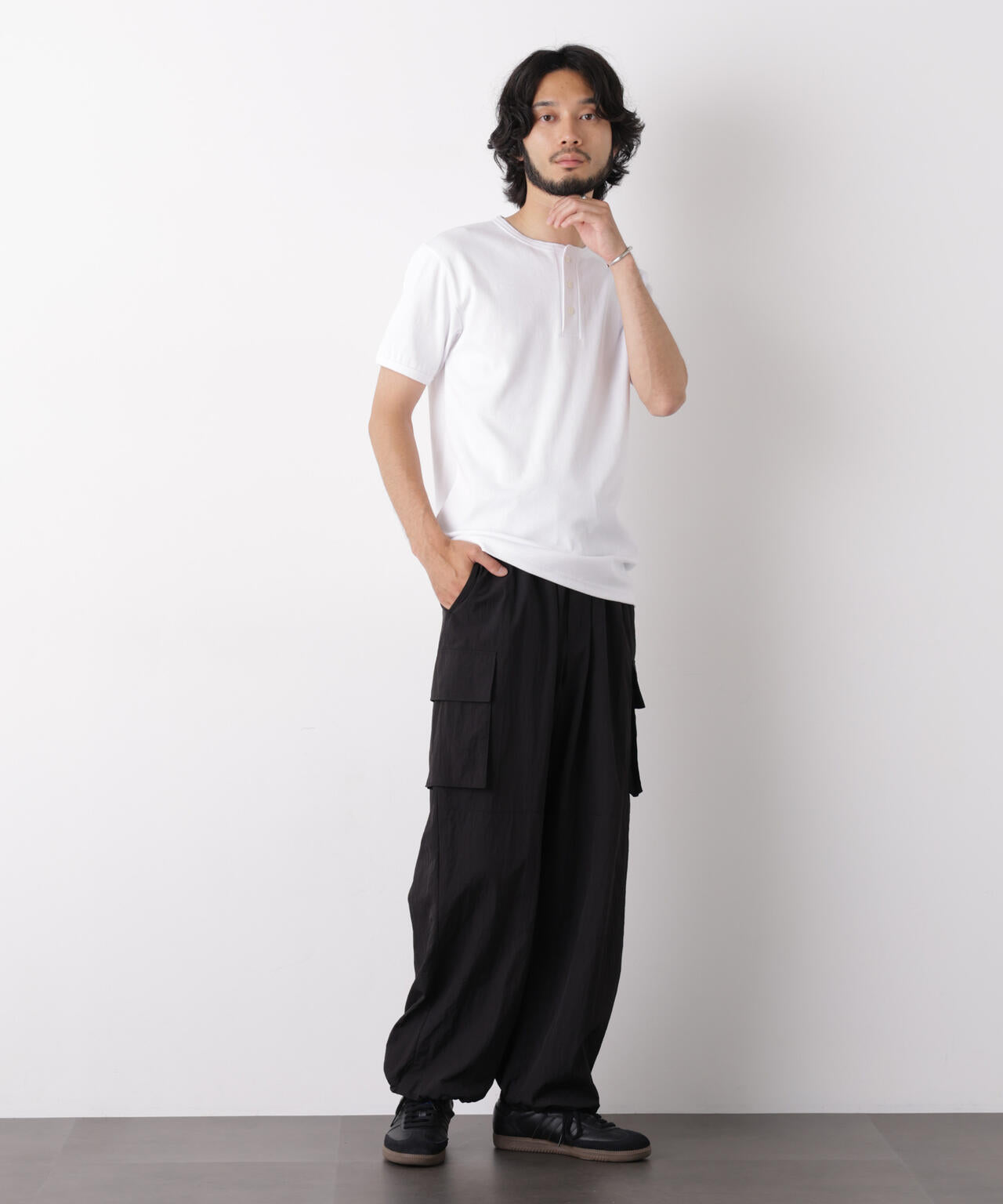リブフライスヘンリーTシャツ 半袖