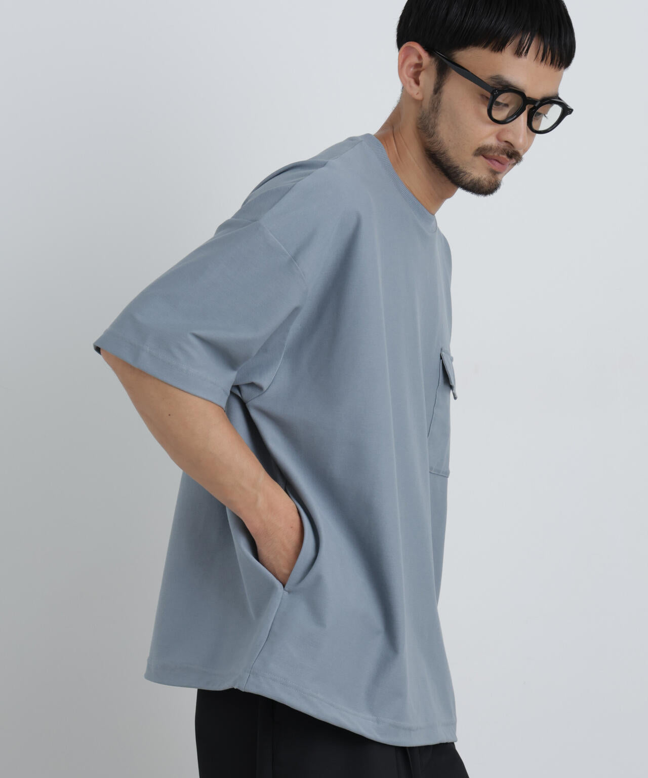 リングドットポケットTシャツ半袖