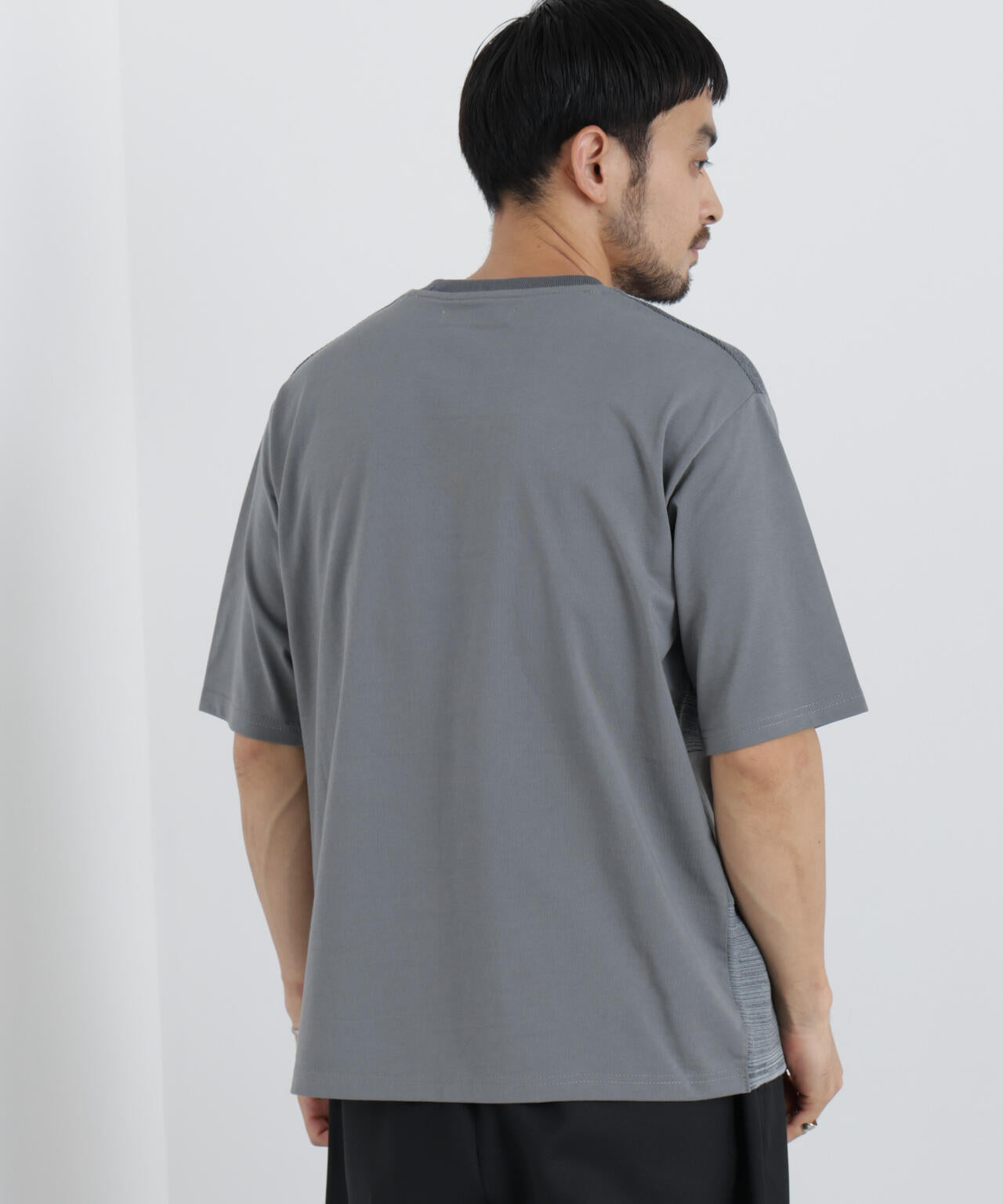 ニットコンビボーダーTシャツ 半袖