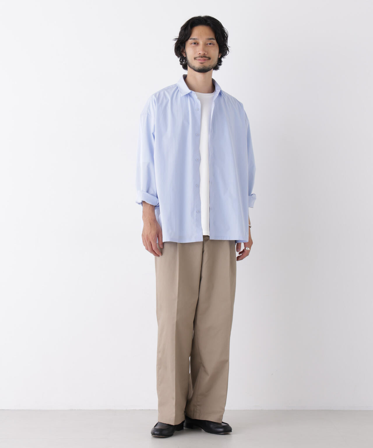 TCツイル2タックワイドパンツ