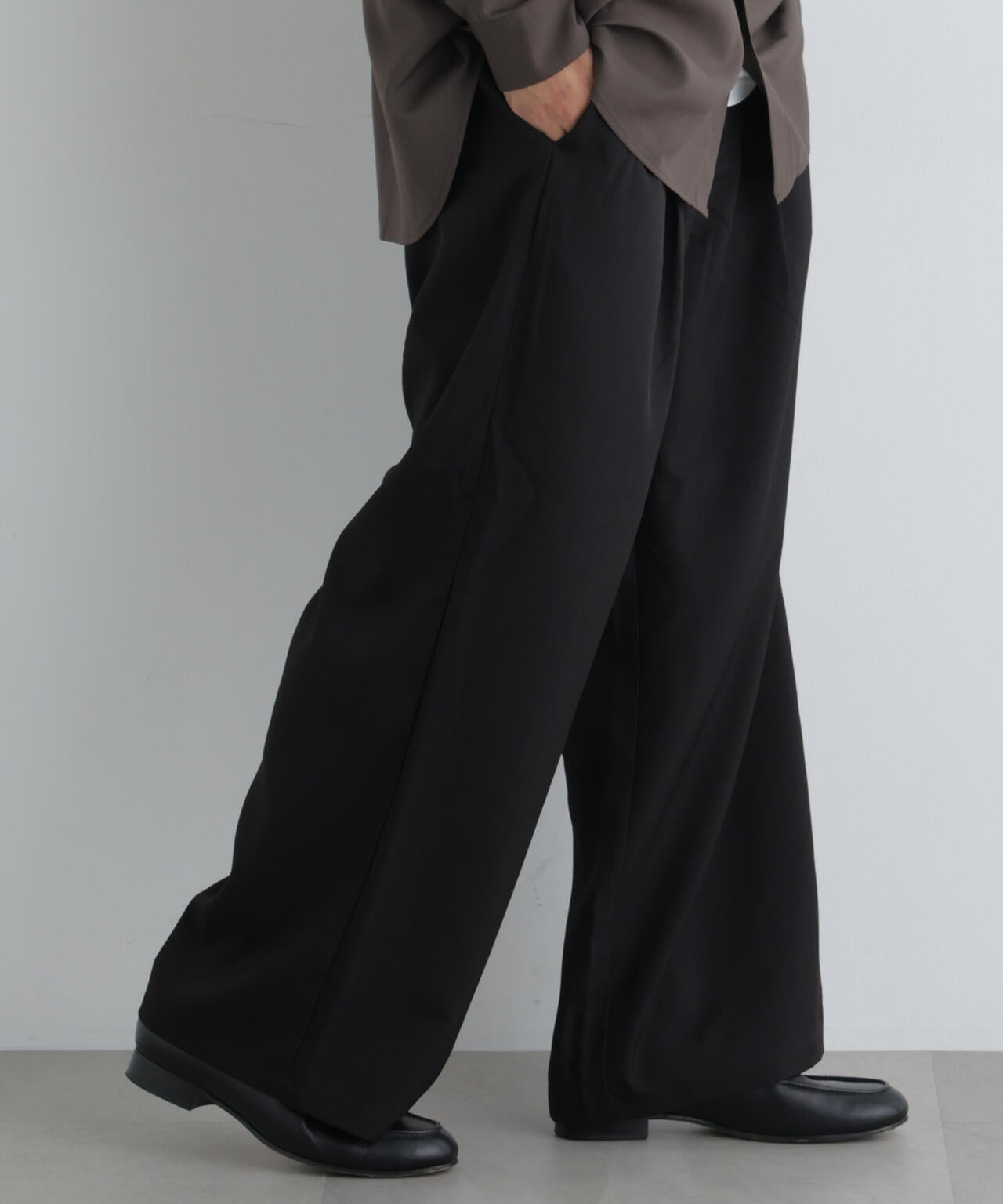 ポリエステルウィーブ ワイドパンツ