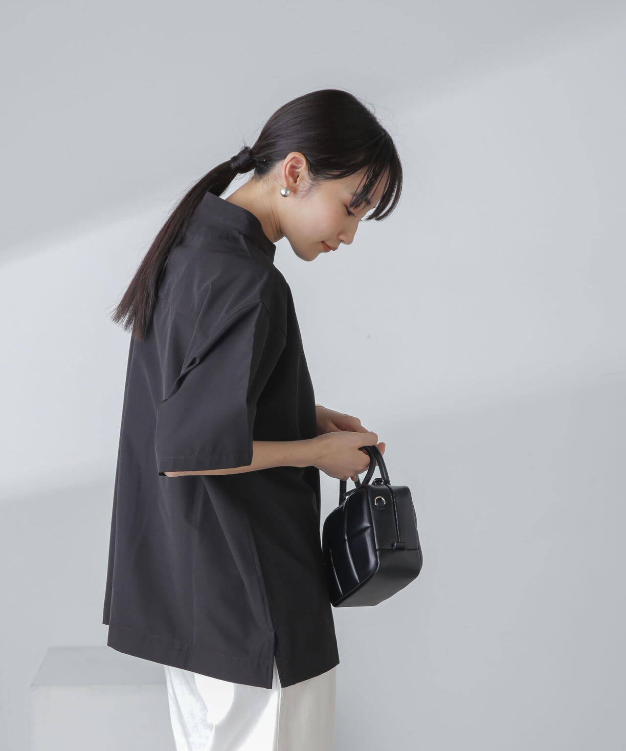 スタンドカラーシャツ 多機能軽量ストレッチ-SHELTECH（セットアップ可）
