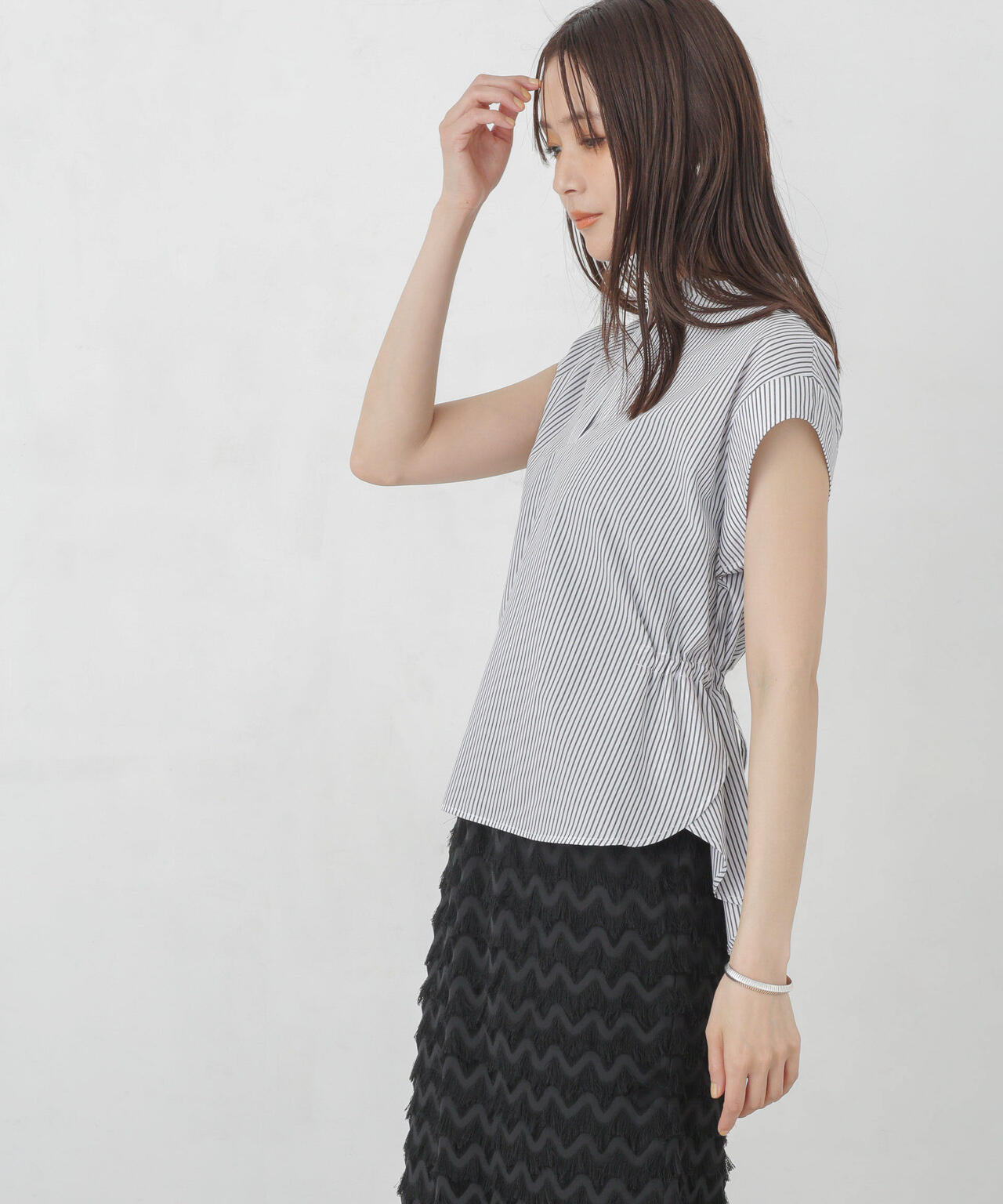バックドロストスキッパーブラウス