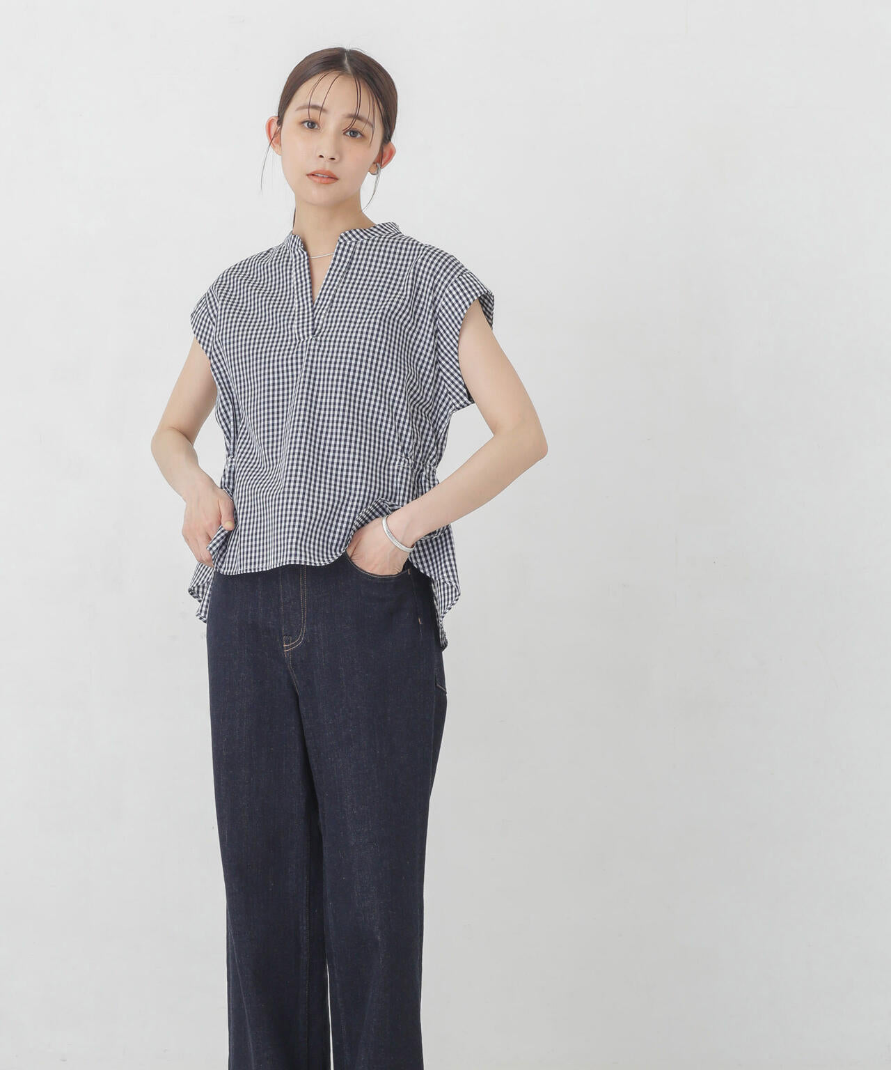 バックドロストスキッパーブラウス