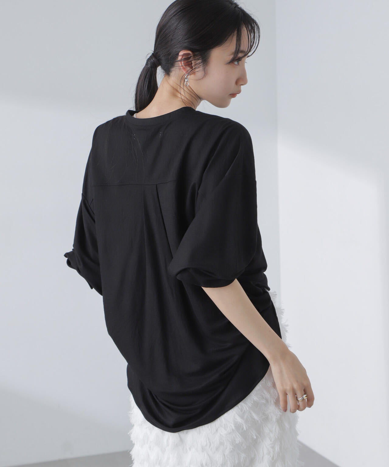 シアーカットワイドシャツ