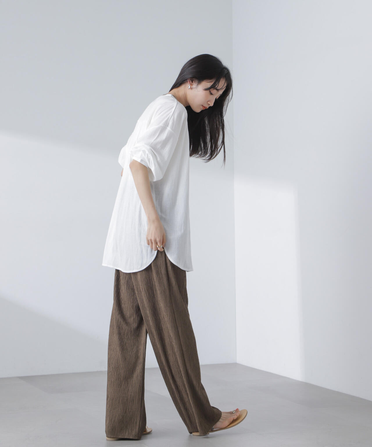 シアーカットワイドシャツ