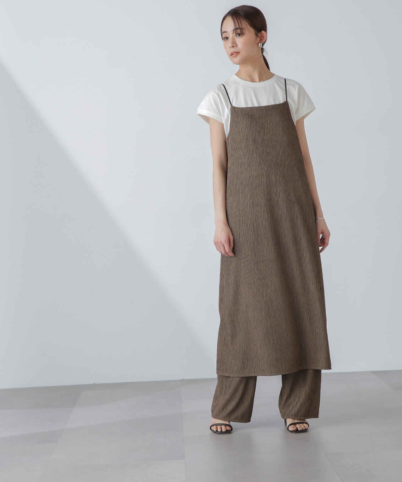 汗染み防止加工接触冷感フレンチスリーブTシャツ