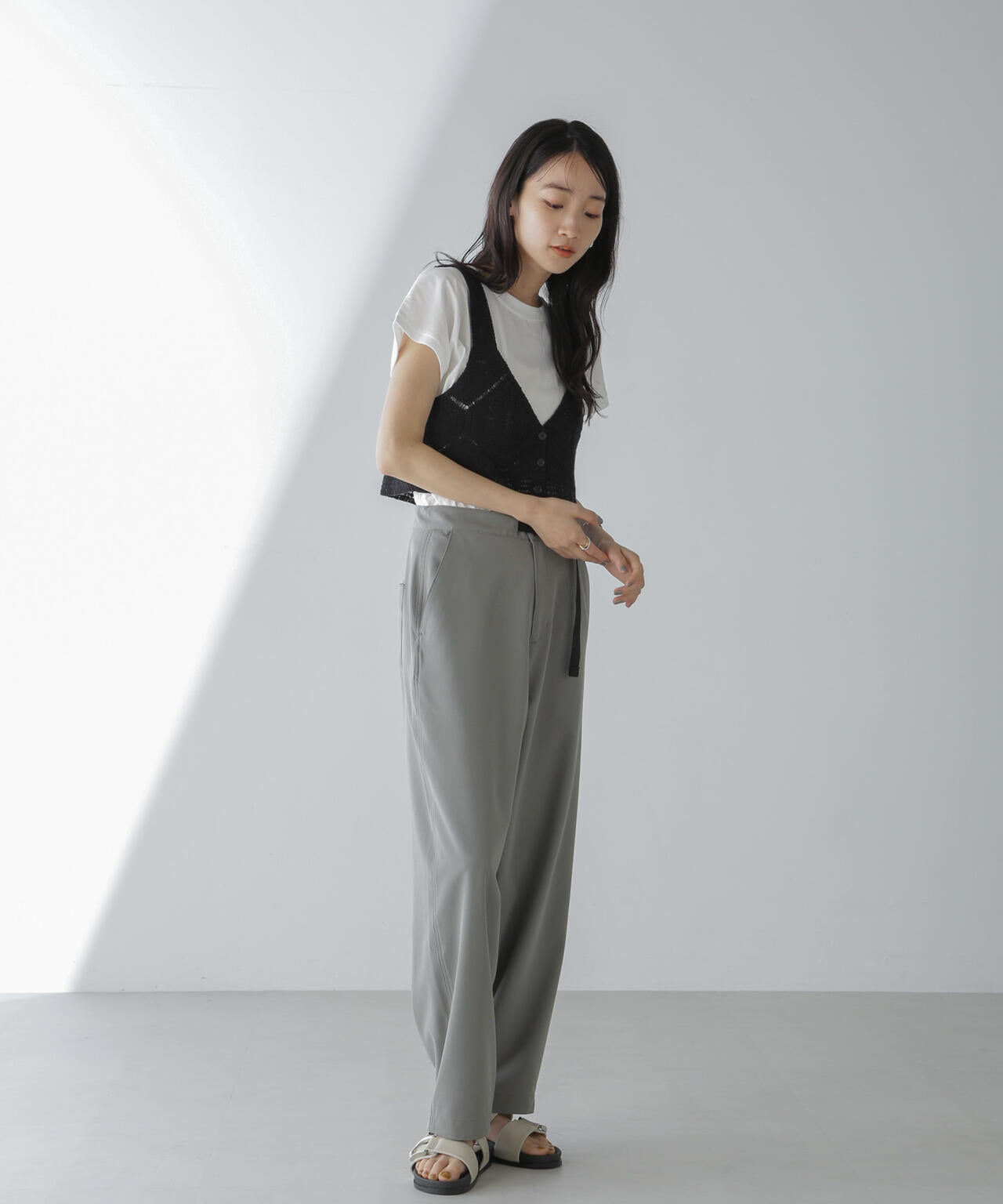 レース編ビスチェセットTシャツ