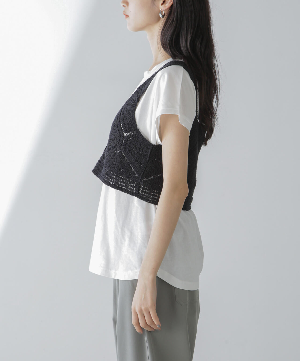 レース編ビスチェセットTシャツ