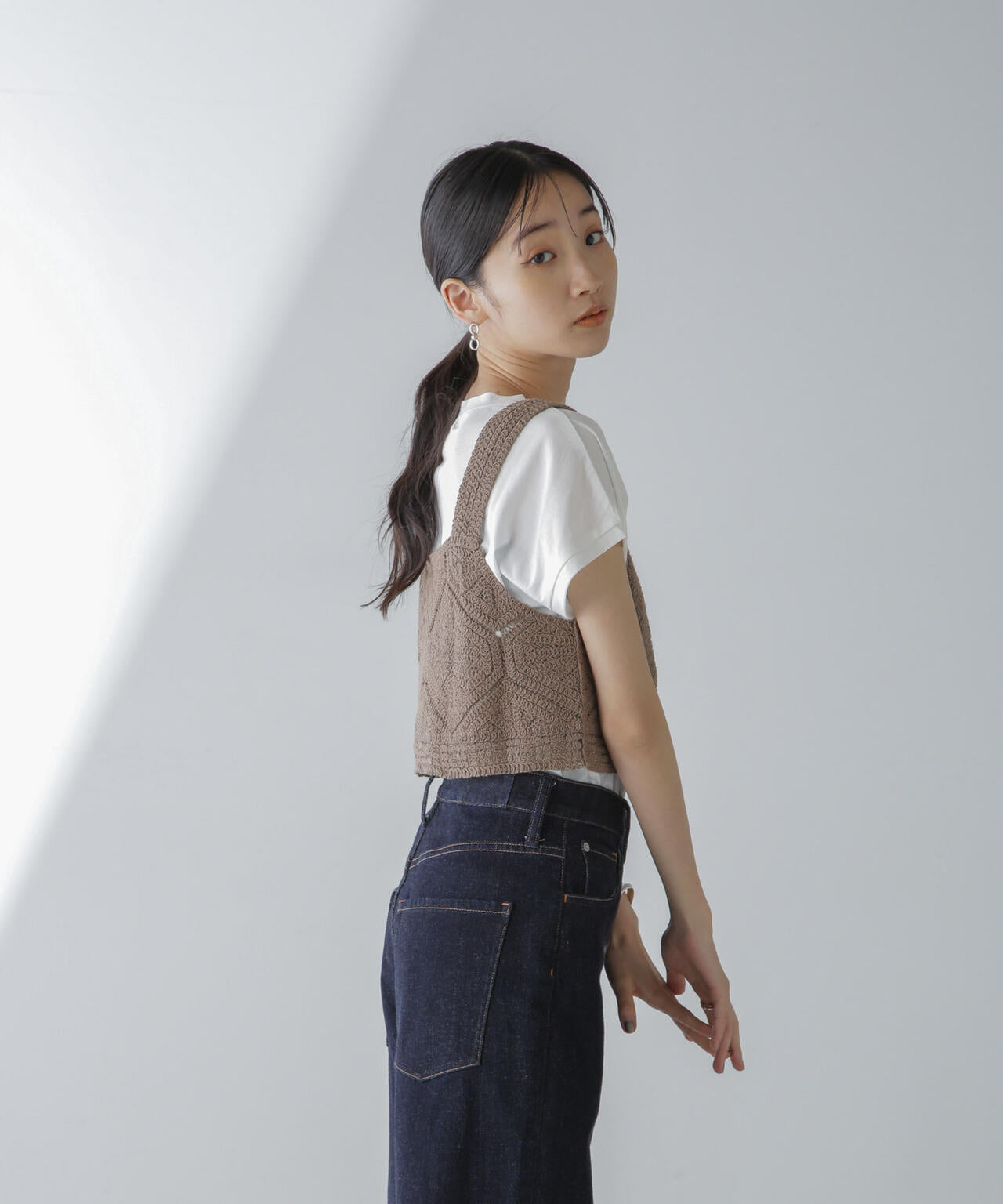 レース編ビスチェセットTシャツ