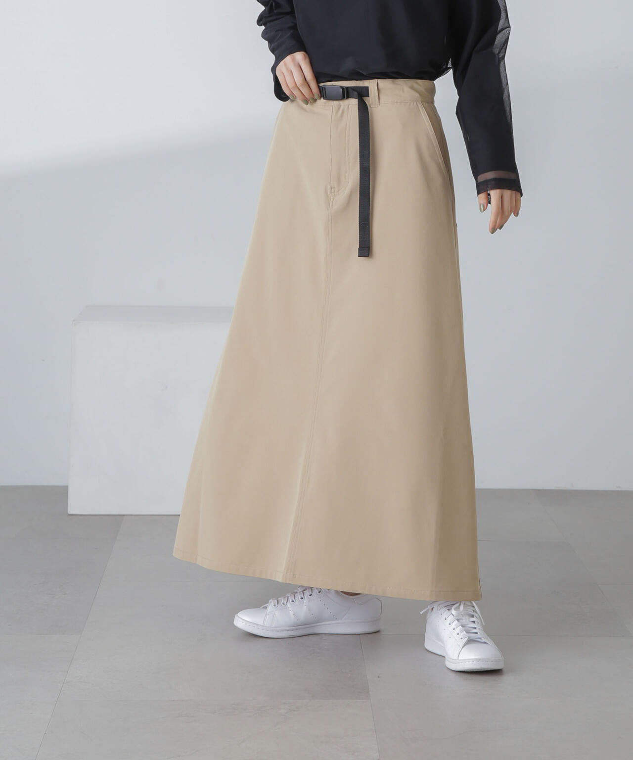 マキシスカート 多機能軽量ストレッチ-SHELTECH(セットアップ可)