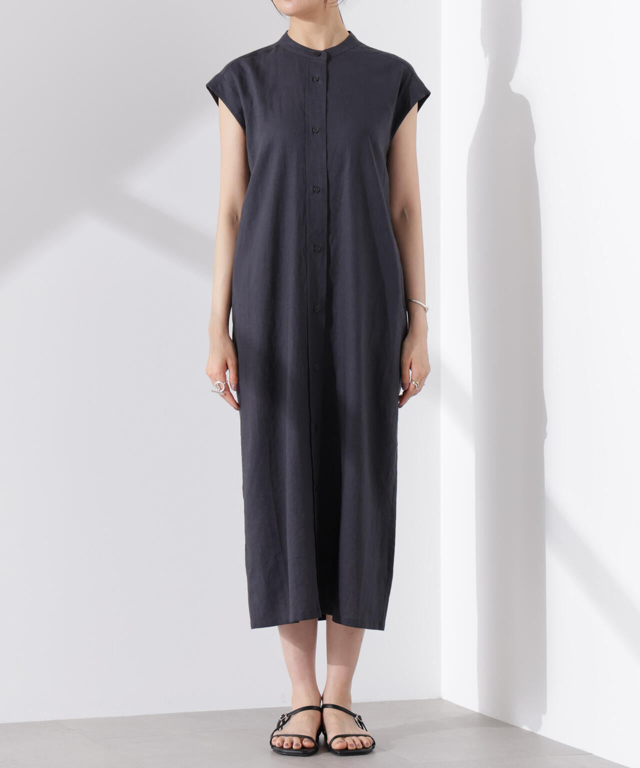 Anti Smell Linen フレンチスリーブワンピース