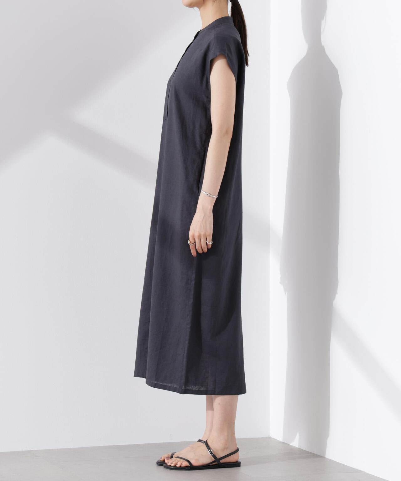 Anti Smell Linen フレンチスリーブワンピース