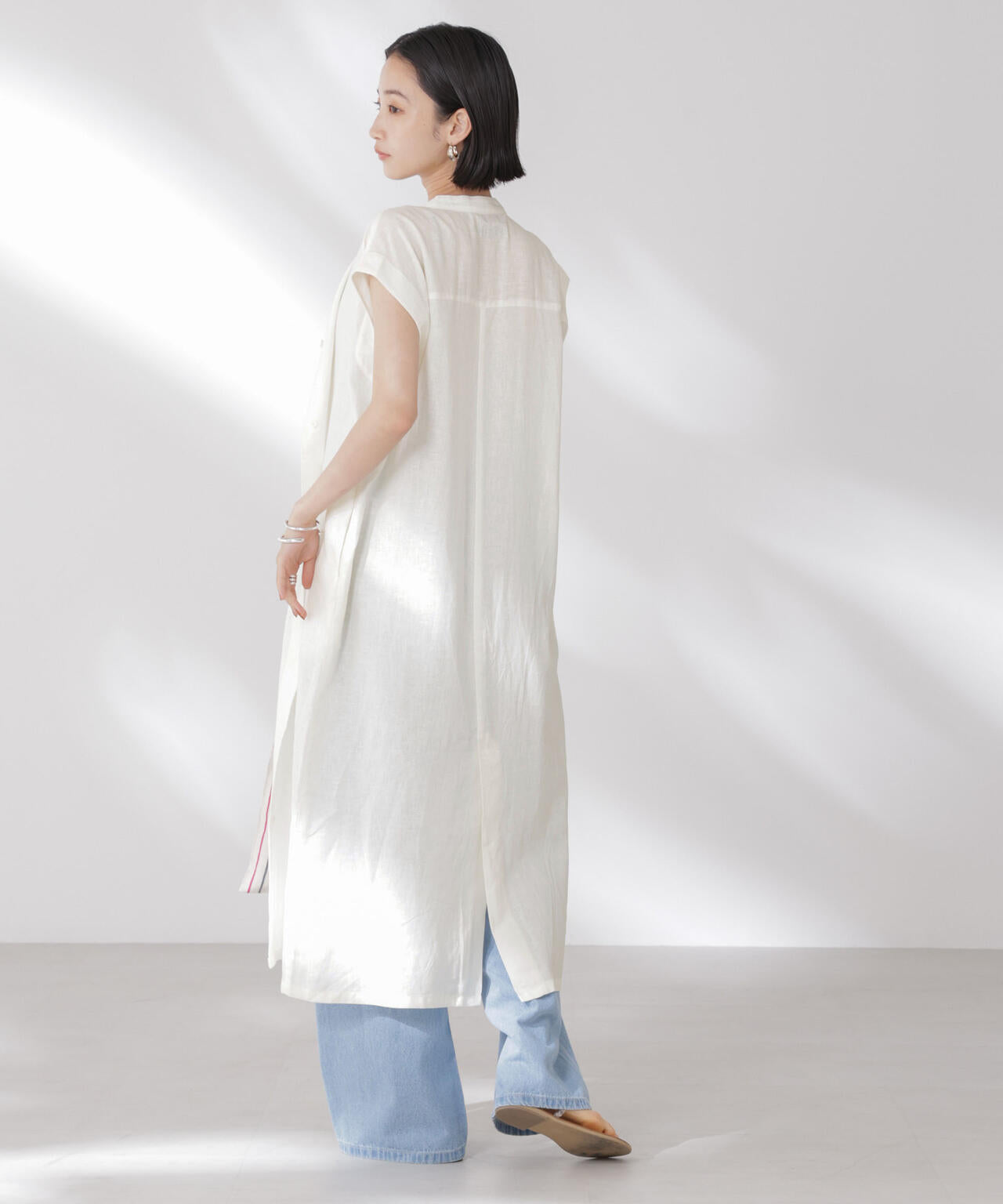 Anti Smell Linen フレンチスリーブワンピース