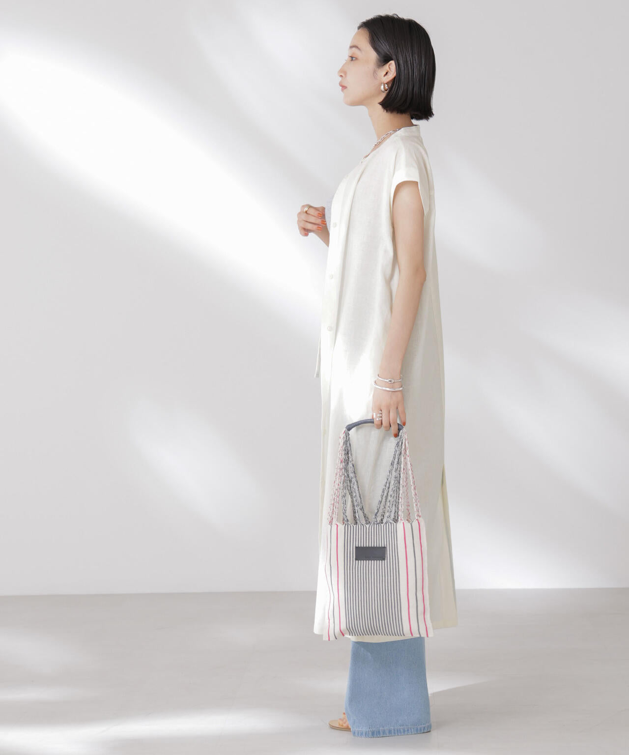 Anti Smell Linen フレンチスリーブワンピース