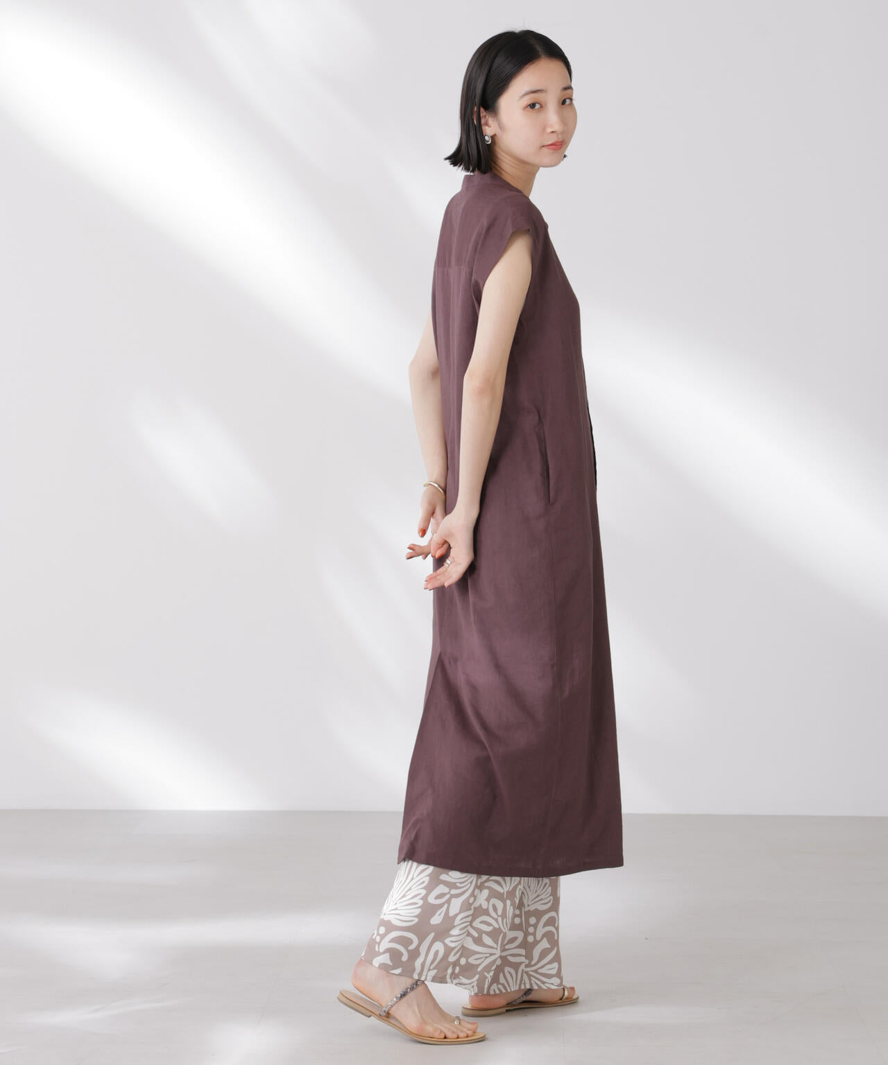 Anti Smell Linen フレンチスリーブワンピース