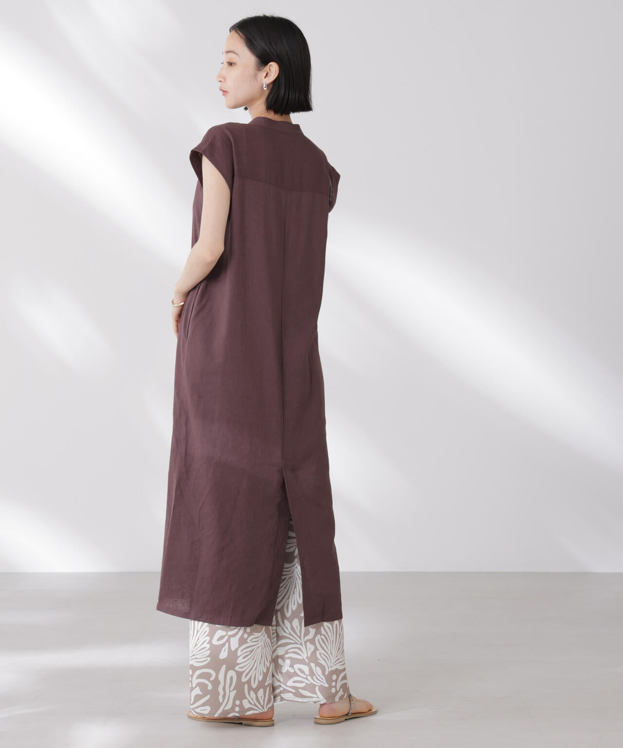 Anti Smell Linen フレンチスリーブワンピース