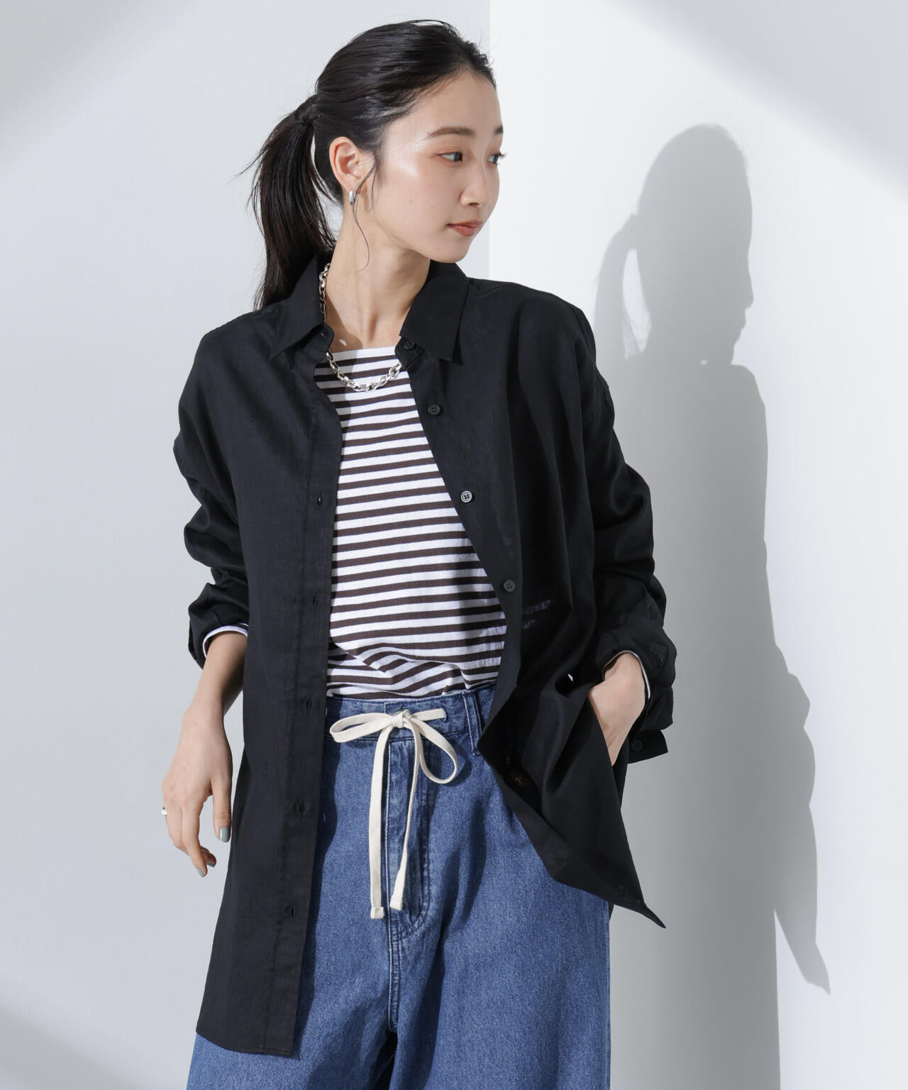 Anti Smell Linen ベーシックワイドシャツ