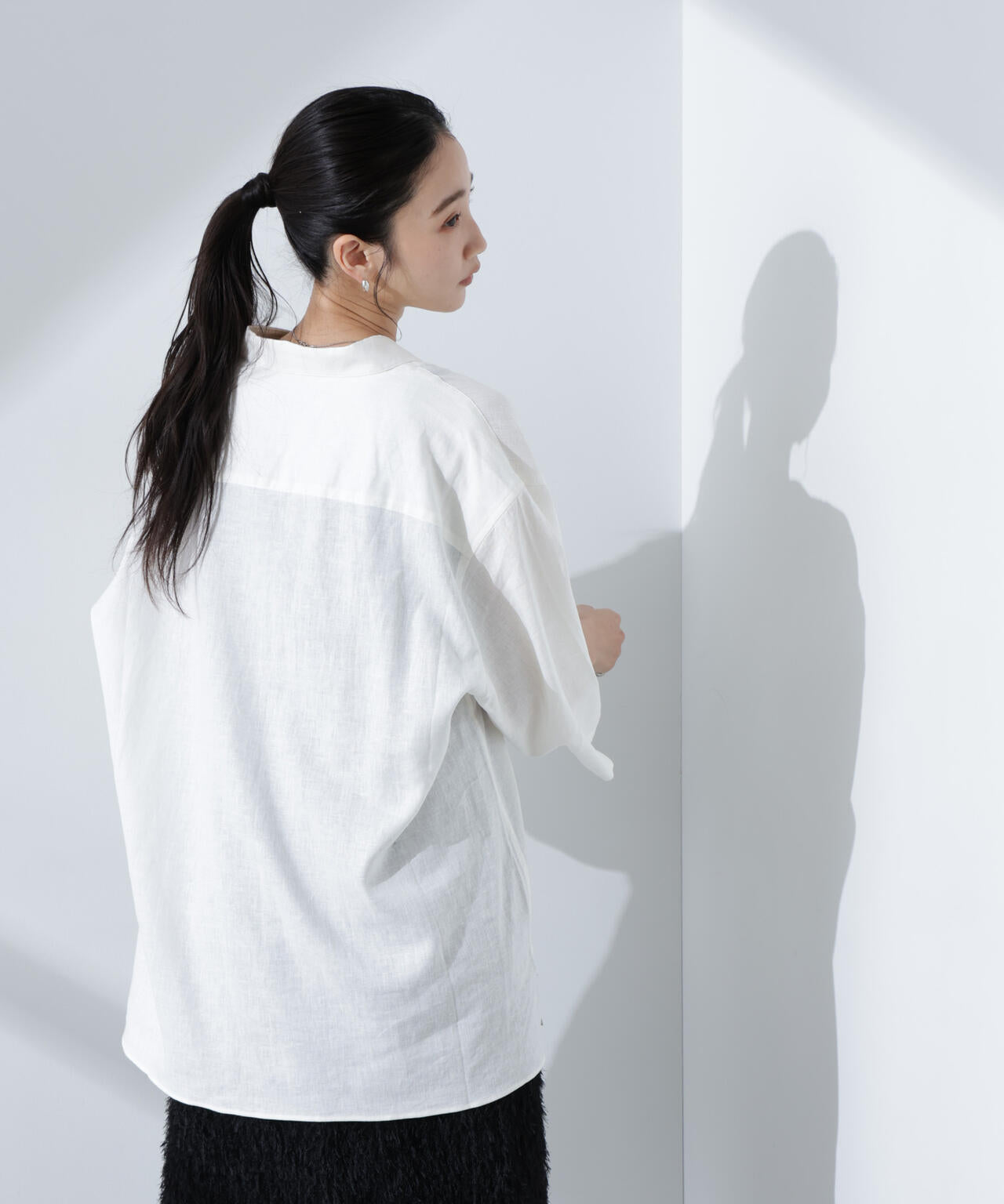 Anti Smell Linen プルオーバーVネックシャツ