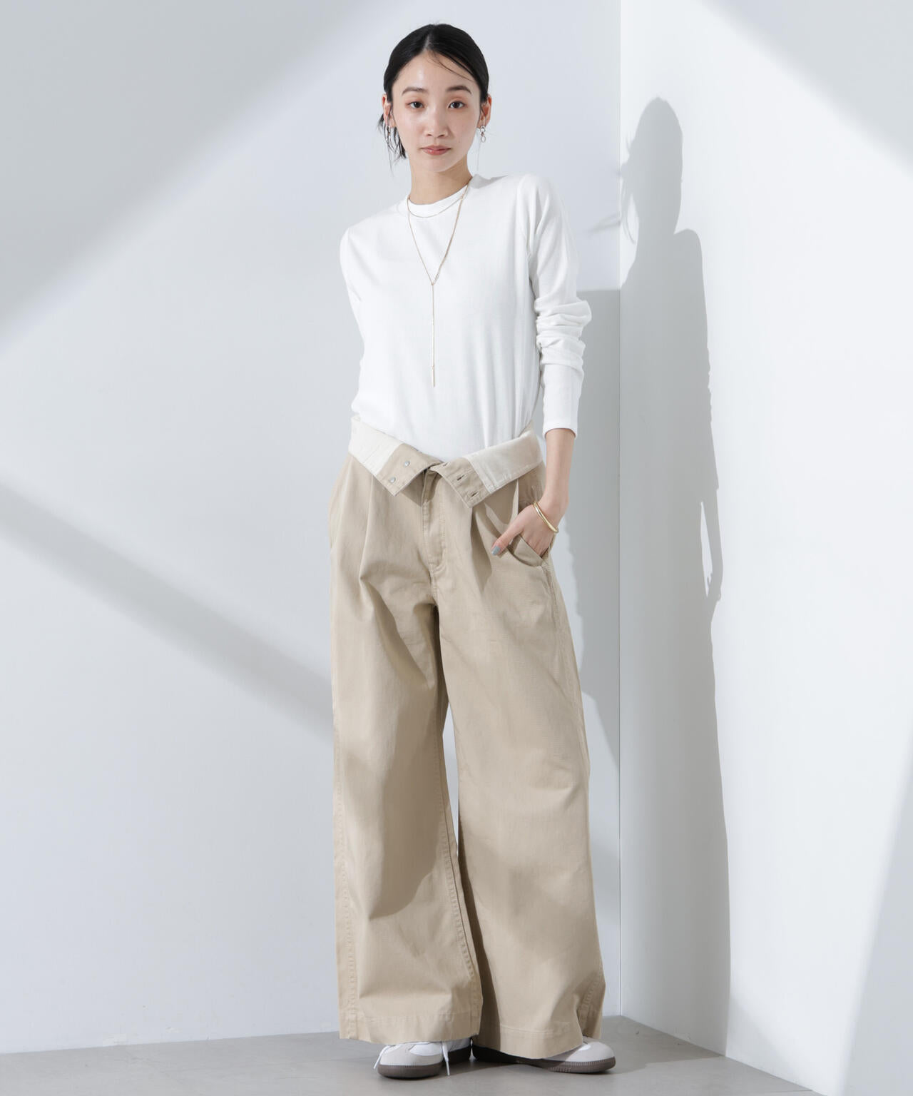 抗菌防臭リブロングスリーブTシャツ