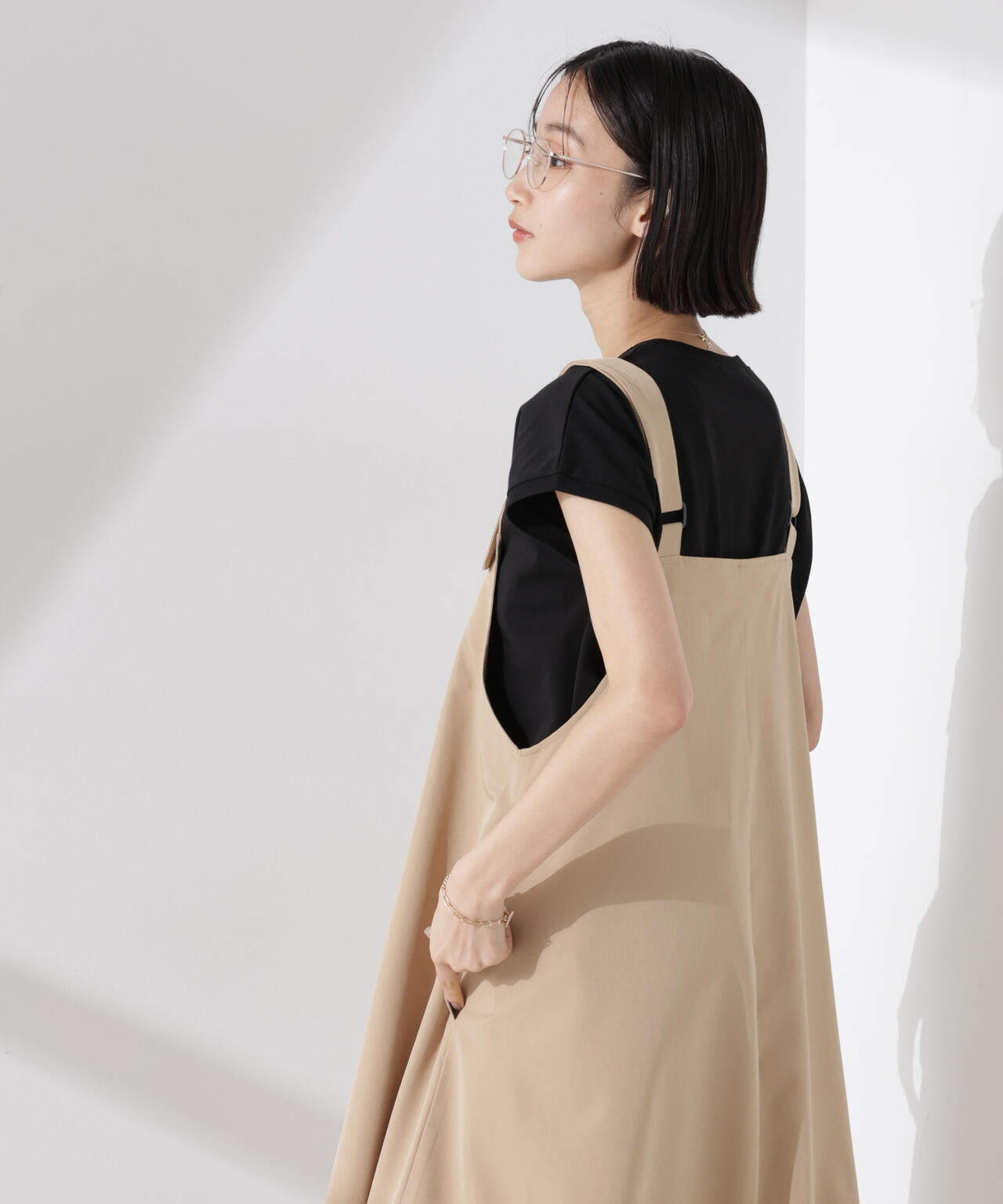 汗染み防止加工接触冷感フレンチスリーブTシャツ