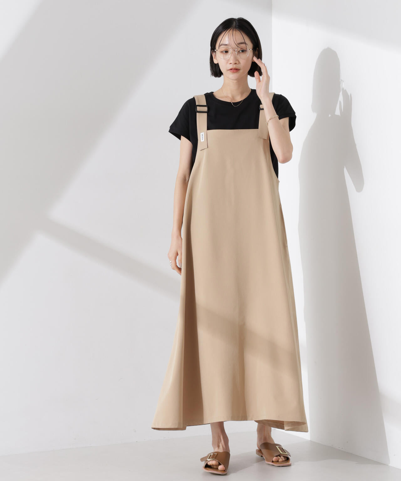 汗染み防止加工接触冷感フレンチスリーブTシャツ