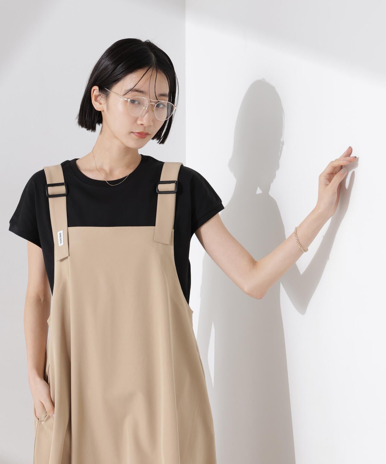 汗染み防止加工接触冷感フレンチスリーブTシャツ