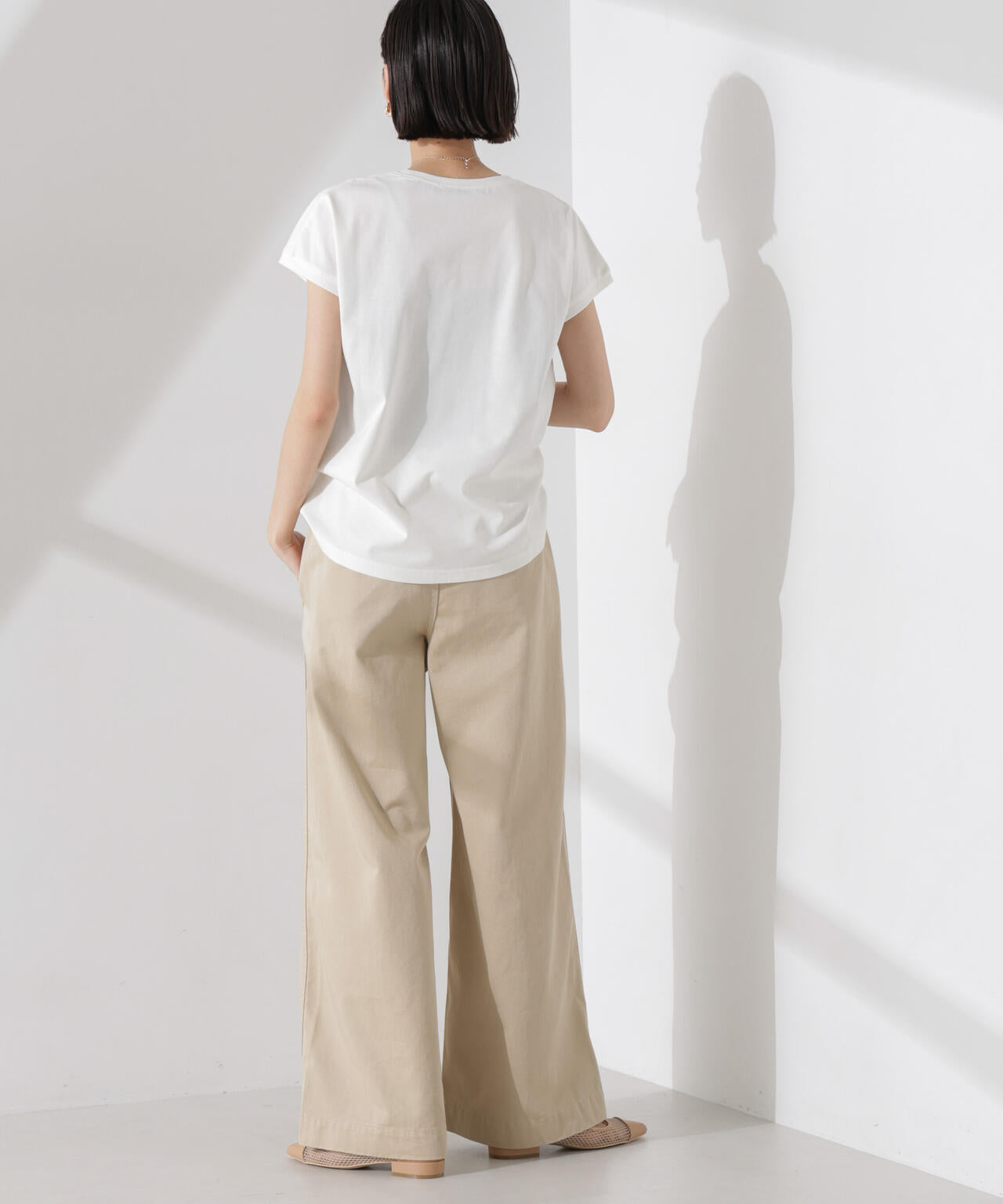 汗染み防止加工接触冷感フレンチスリーブTシャツ