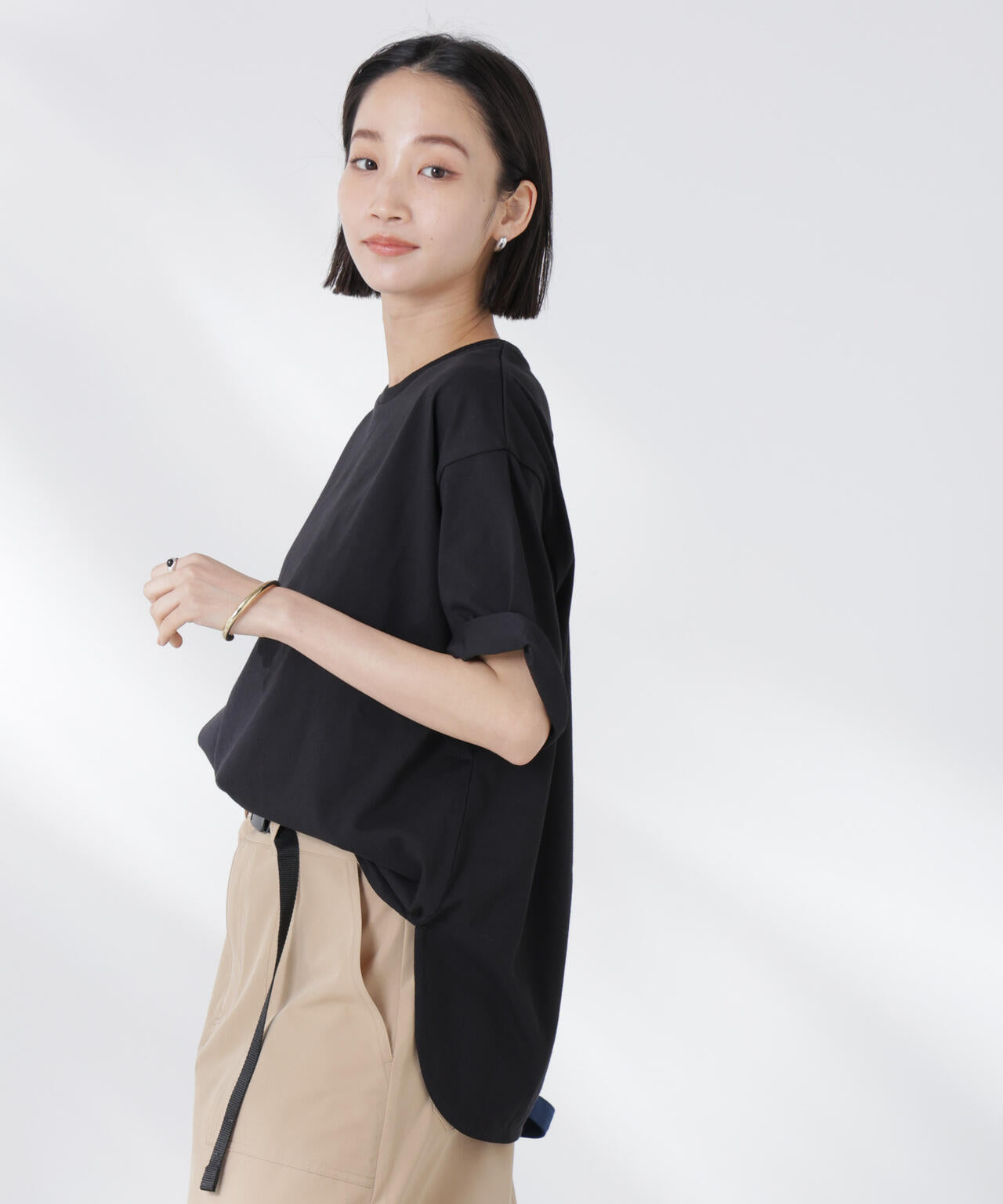 STORATECH 機能素材ラウンドヘムTシャツ