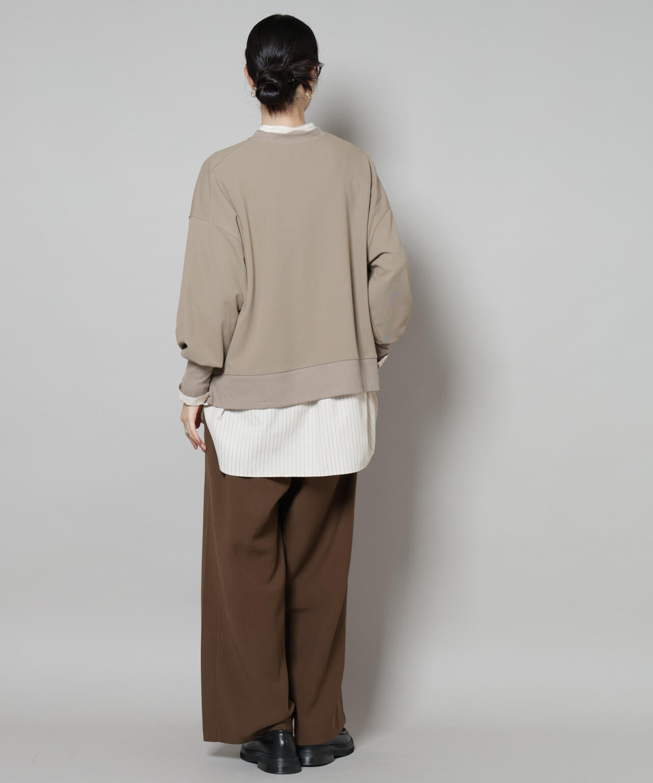 サカリバカットワイドクルーネックトップス(セットアップ可)