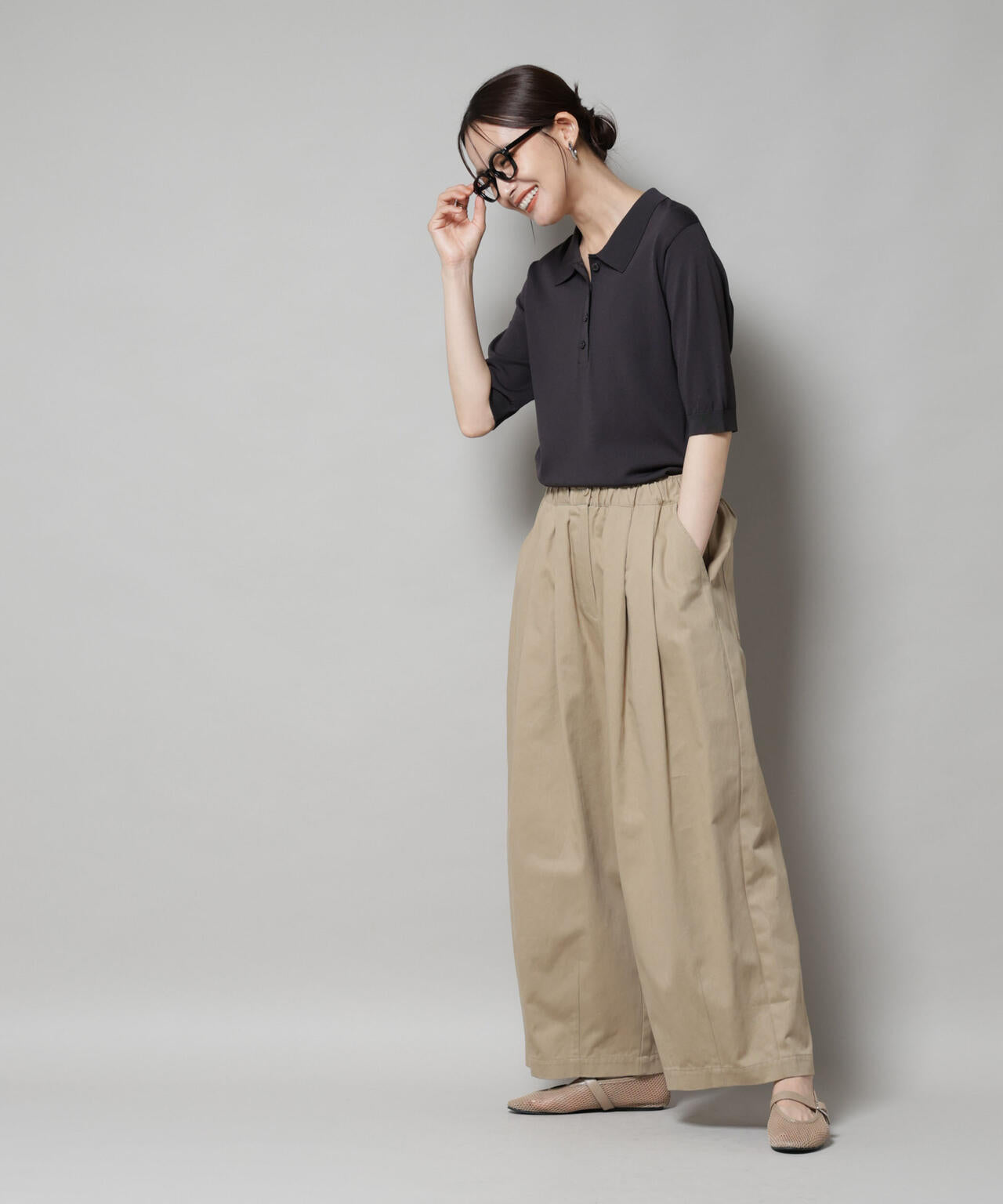タックコクーンチノパンツ