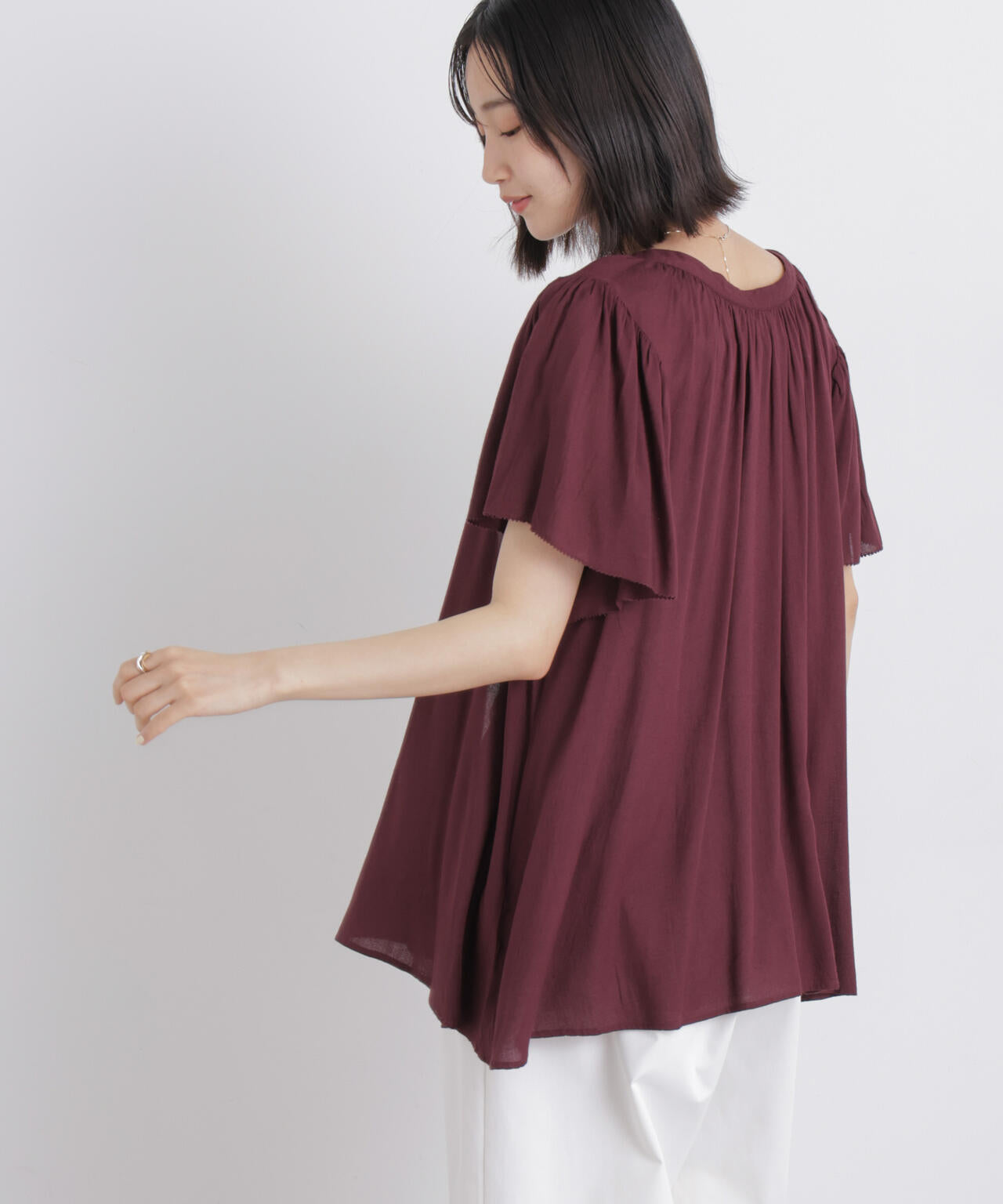 made in INDIA 前後2wayフレンチブラウス(セットアップ可)