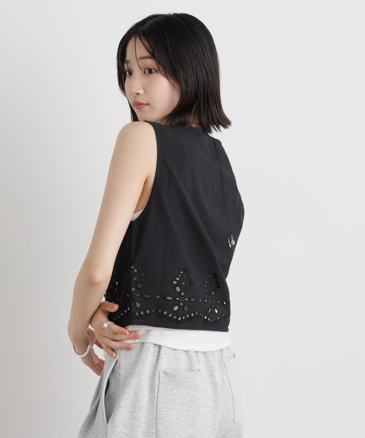 made in INDIA カットワークエンブロイダリージレ(セットアップ可)