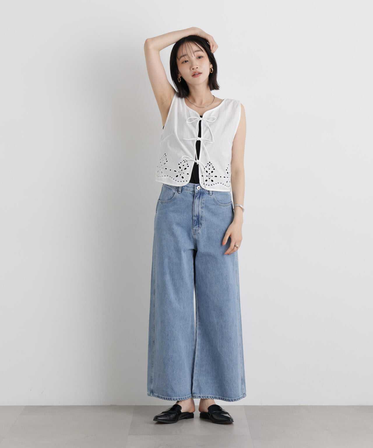 made in INDIA カットワークエンブロイダリージレ(セットアップ可)