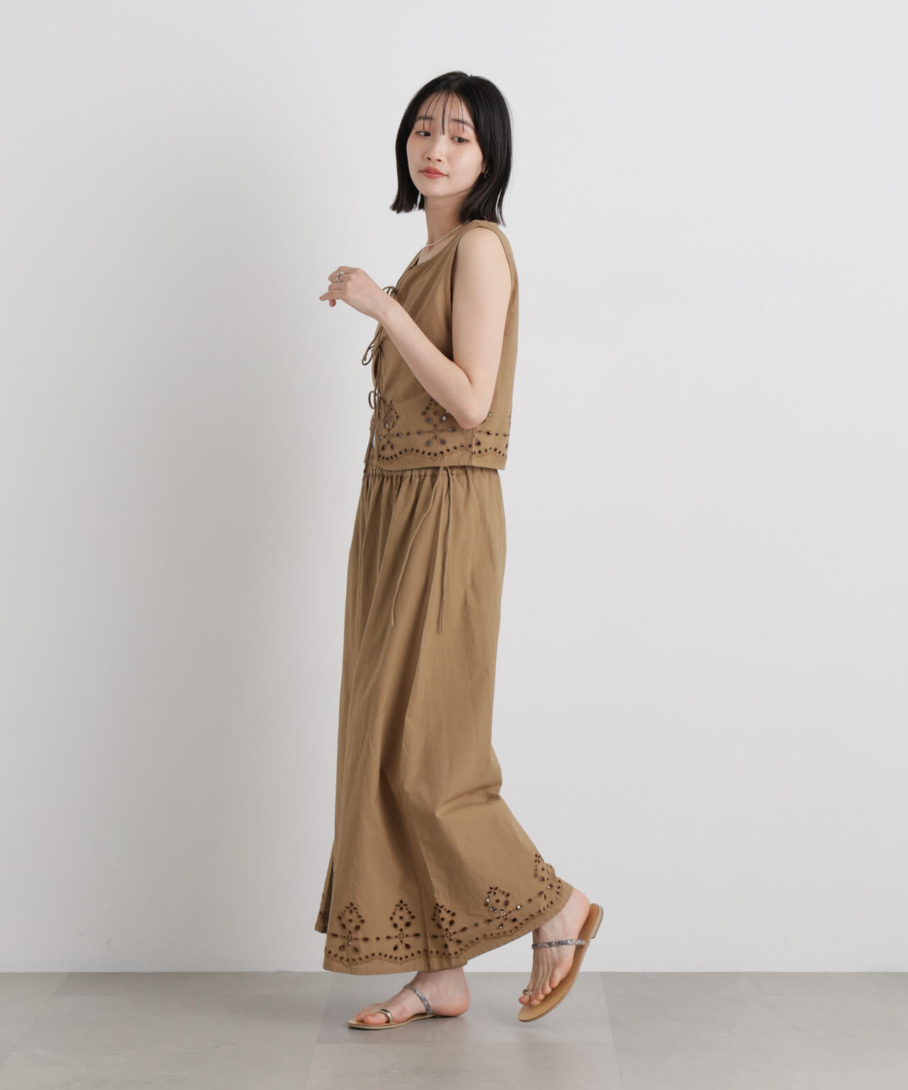 made in INDIA カットワークエンブロイダリージレ(セットアップ可)
