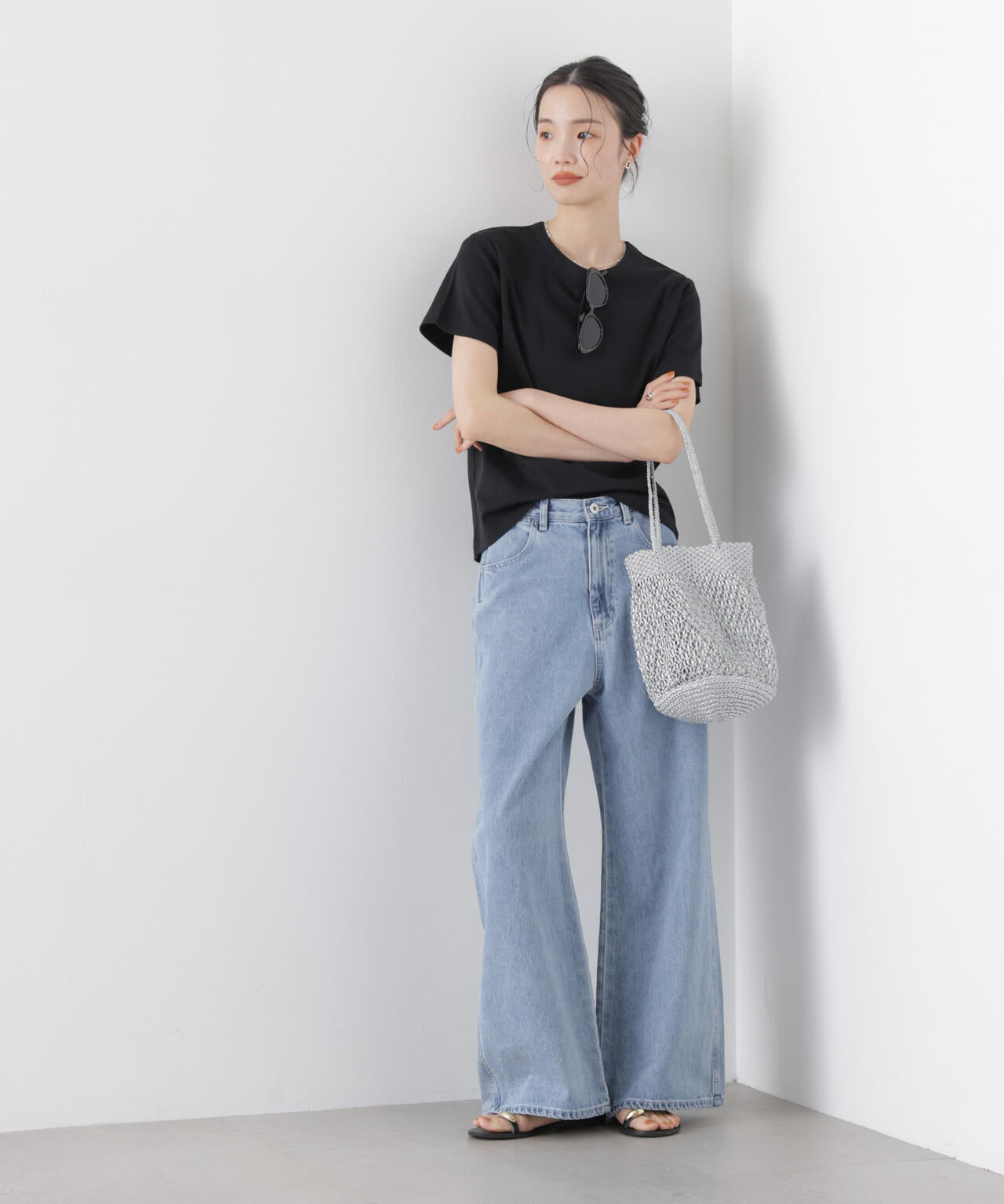 Repur加工 スムースシルケットクルーネックTシャツ