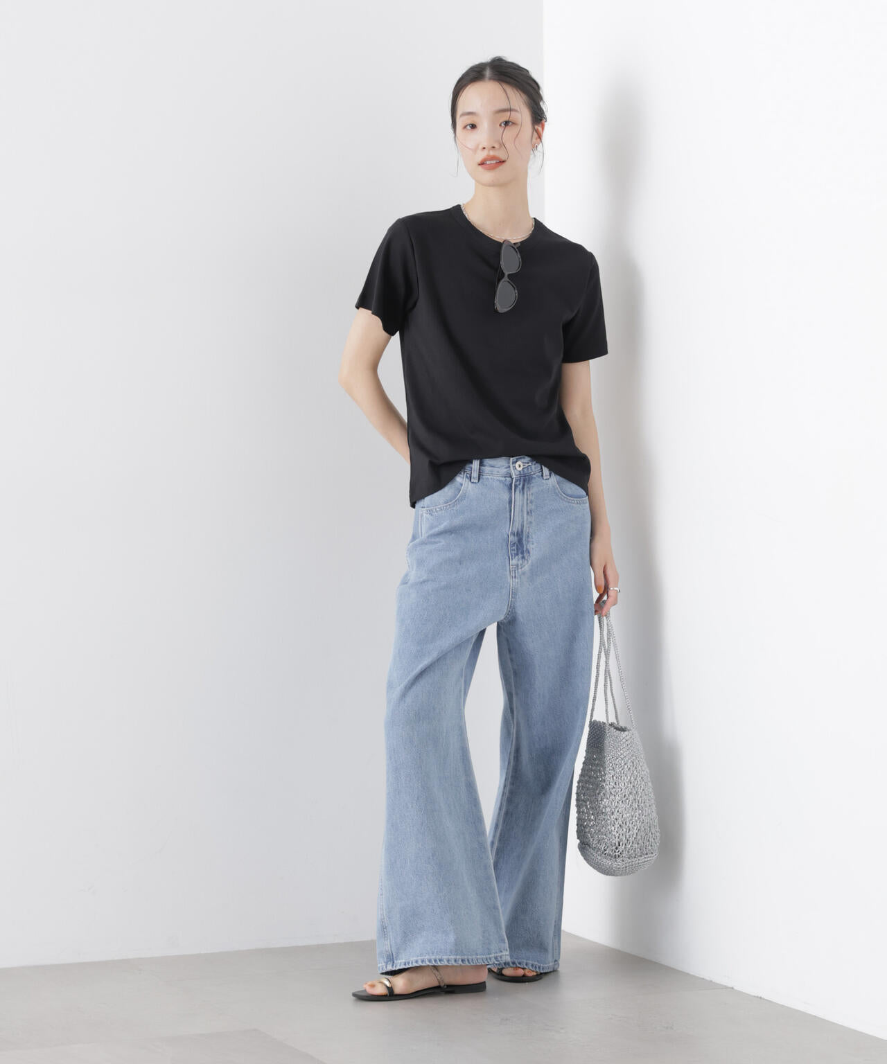 Repur加工 スムースシルケットクルーネックTシャツ