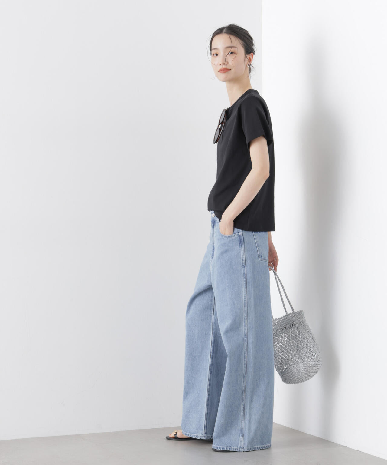 Repur加工 スムースシルケットクルーネックTシャツ