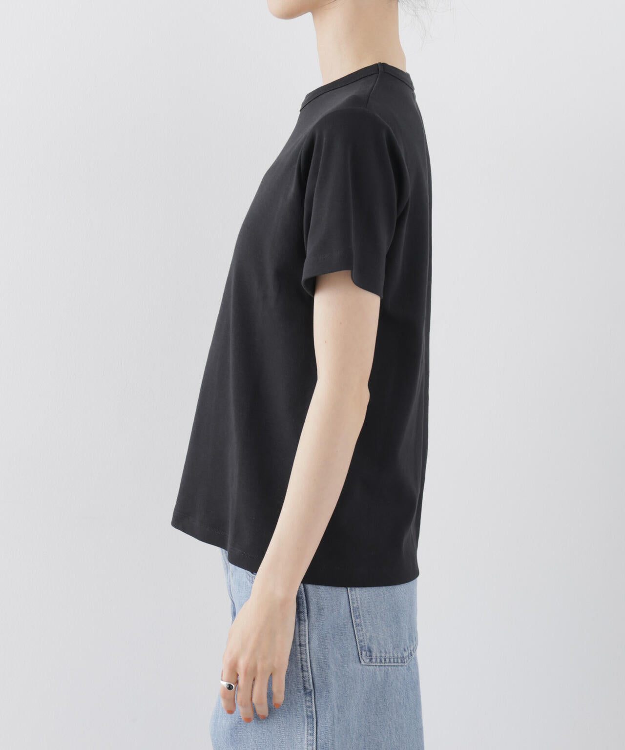 Repur加工 スムースシルケットクルーネックTシャツ
