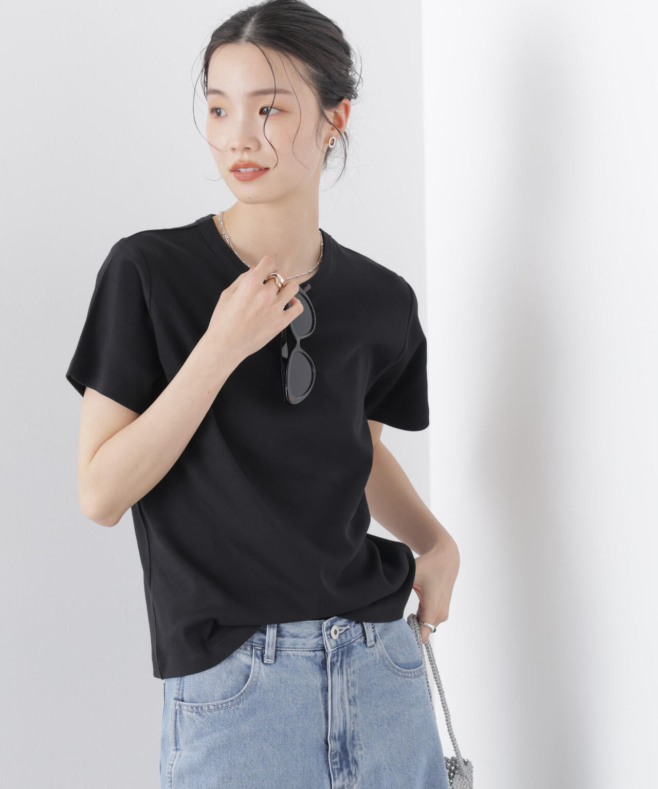 Repur加工 スムースシルケットクルーネックTシャツ