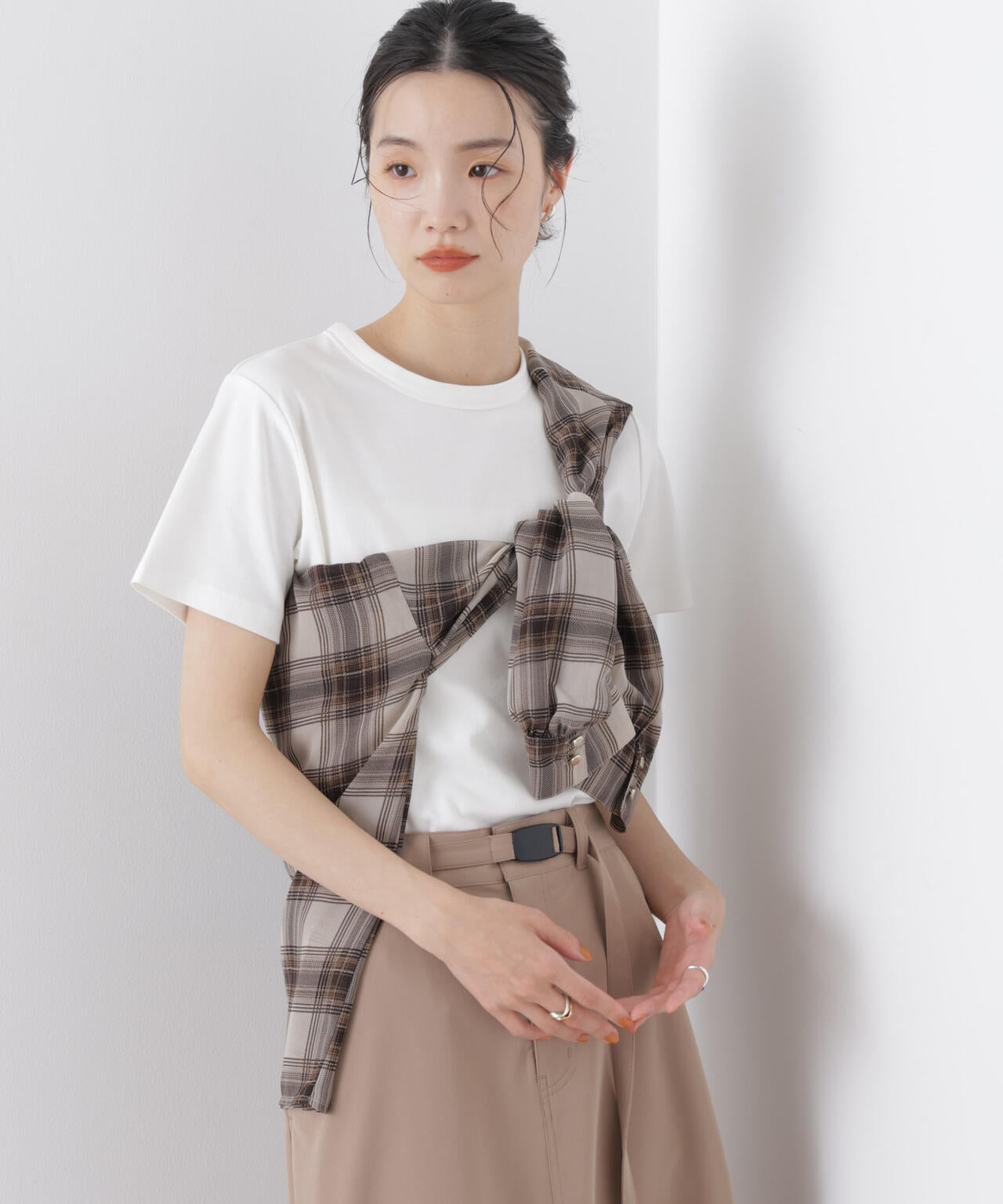Repur加工 スムースシルケットクルーネックTシャツ