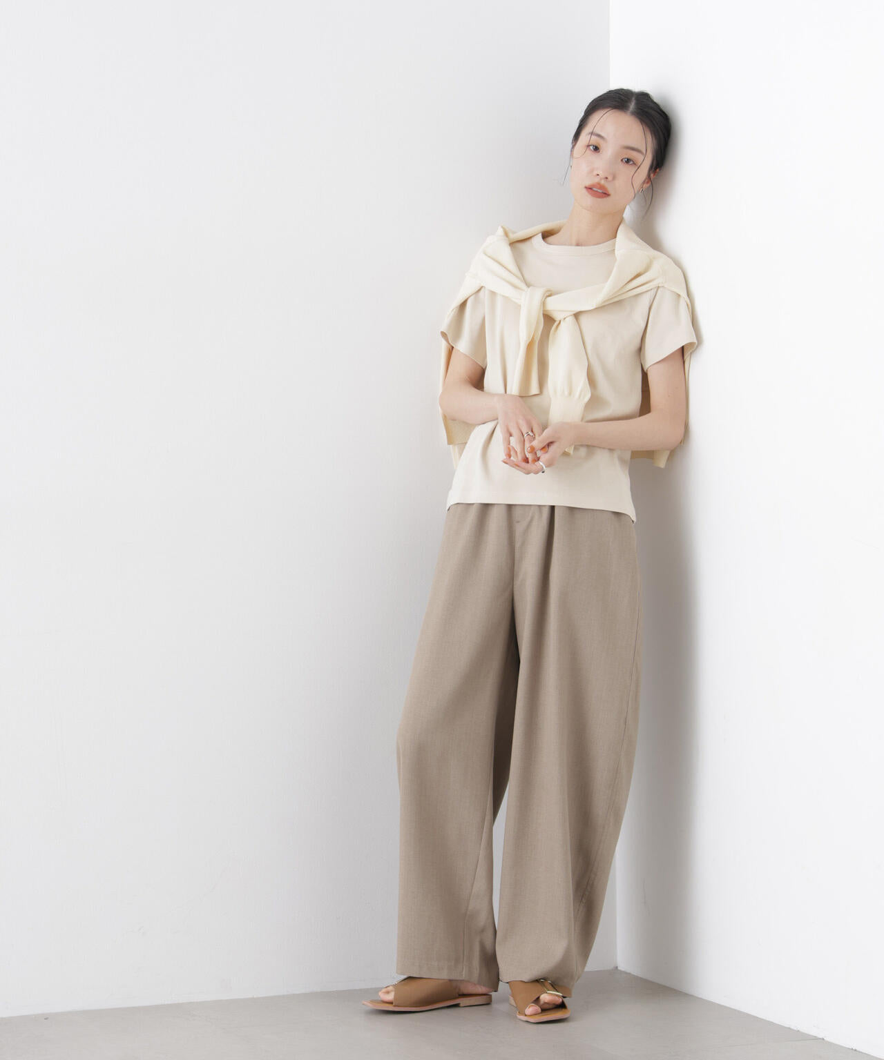 Repur加工 スムースシルケットクルーネックTシャツ