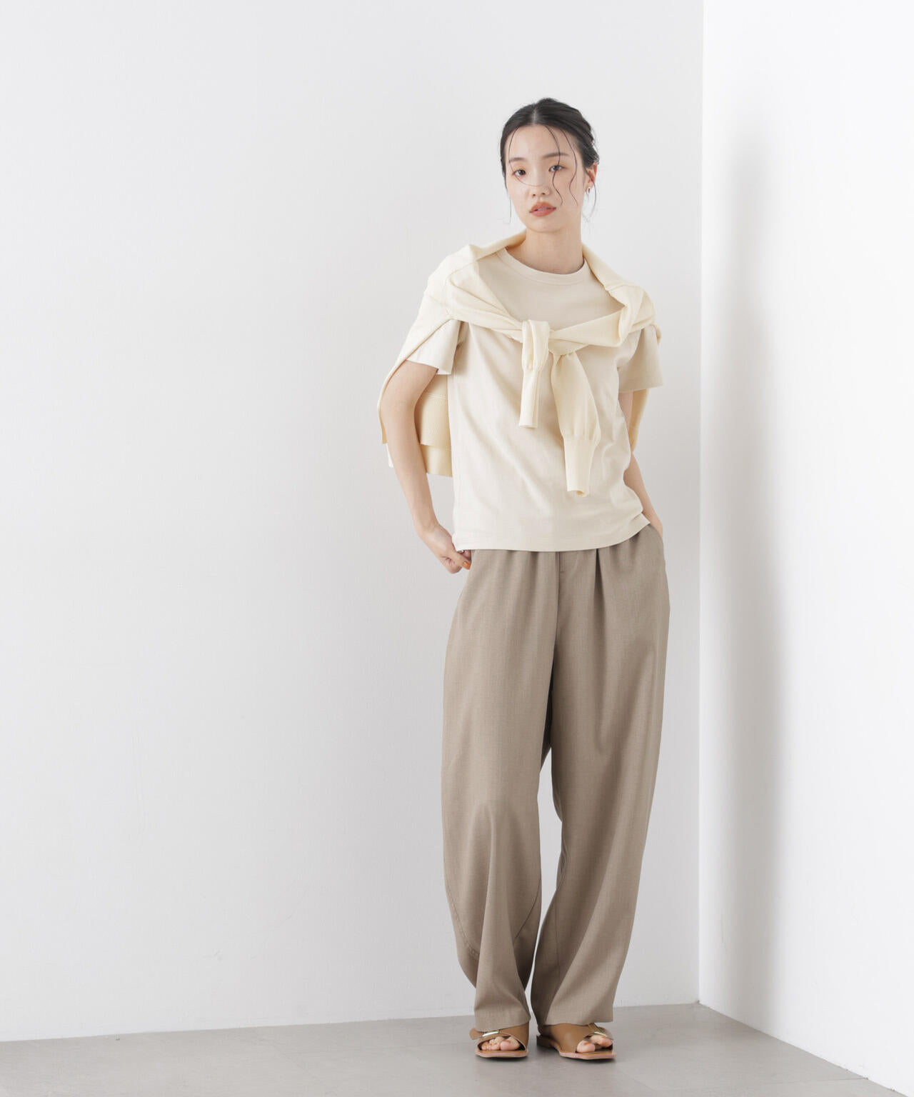 Repur加工 スムースシルケットクルーネックTシャツ