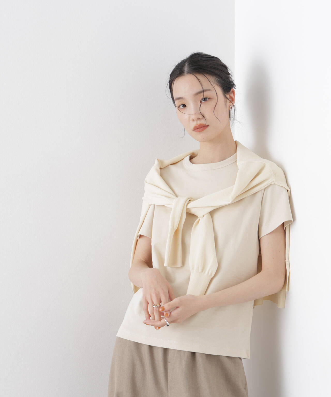 Repur加工 スムースシルケットクルーネックTシャツ