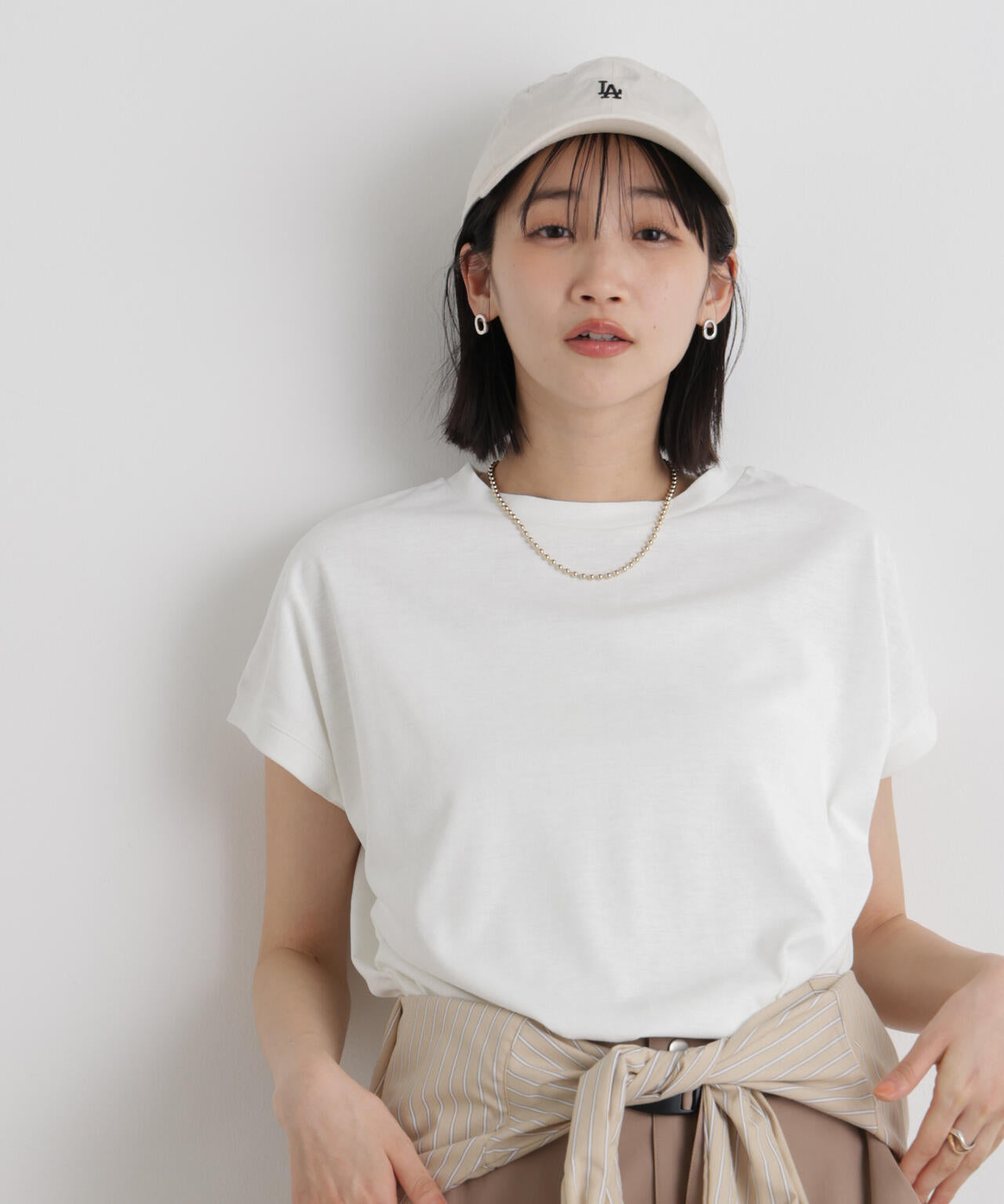 汗隠糸加工&多彩機能カットソー素材 ドルマンフレンチトップス