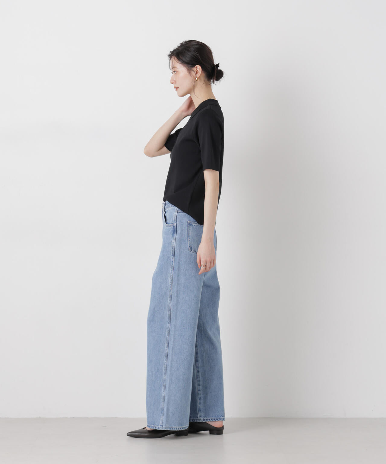 ワイドバギーデニムパンツ