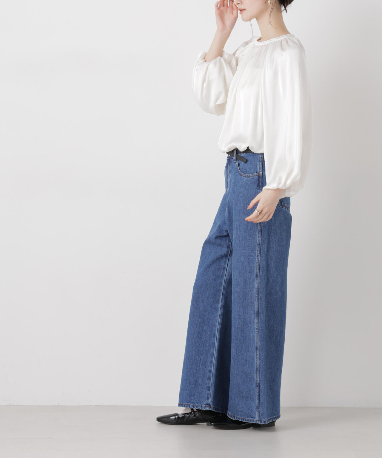 ワイドバギーデニムパンツ