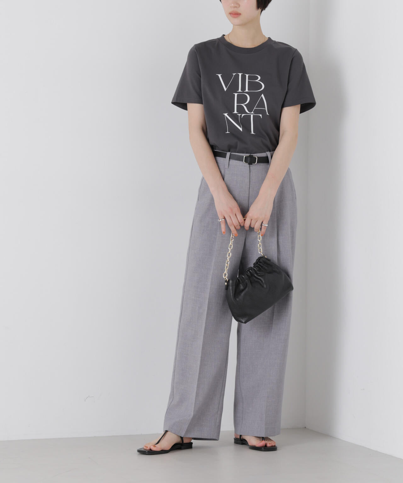 リネンライクワンタックセンタープレスパンツ(セットアップ可)